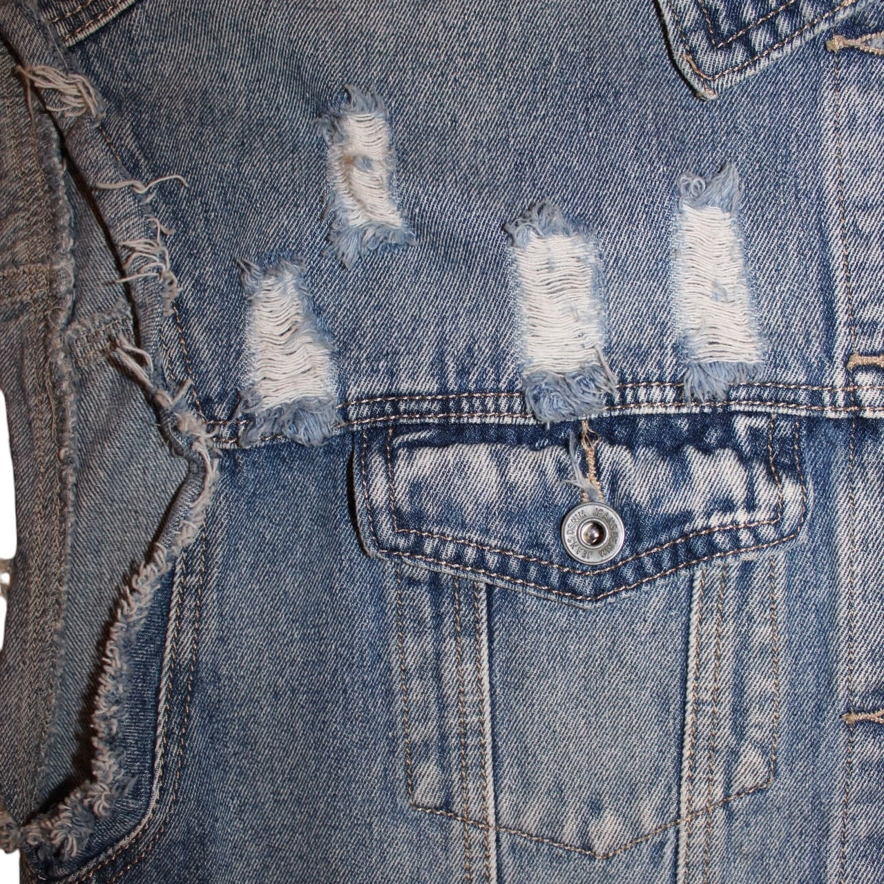 Q2 Denim Sleeveless Jacket (Size S/M)