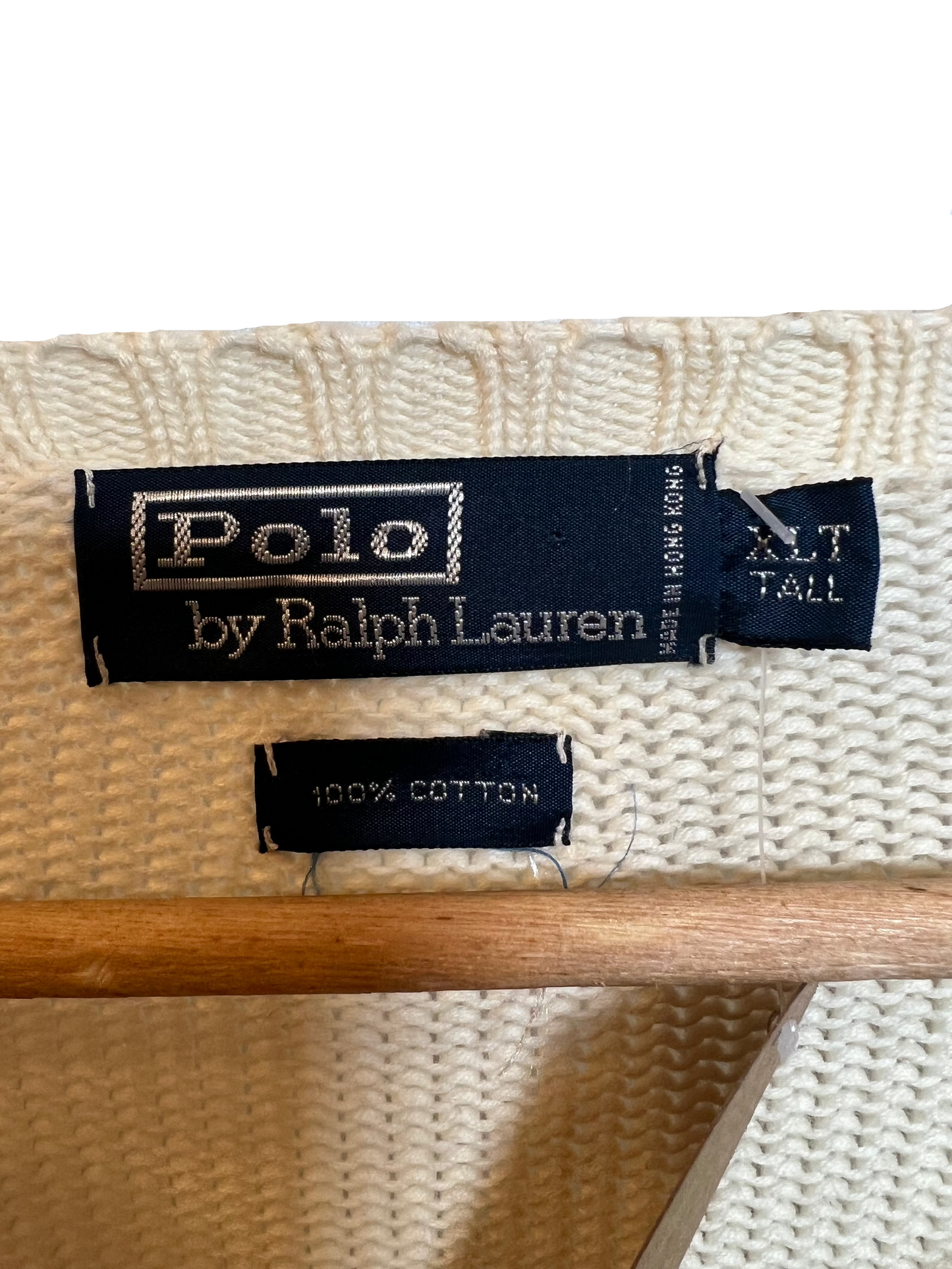 Polo Ralph Lauren Cream Knitted Sweater (Size XL)