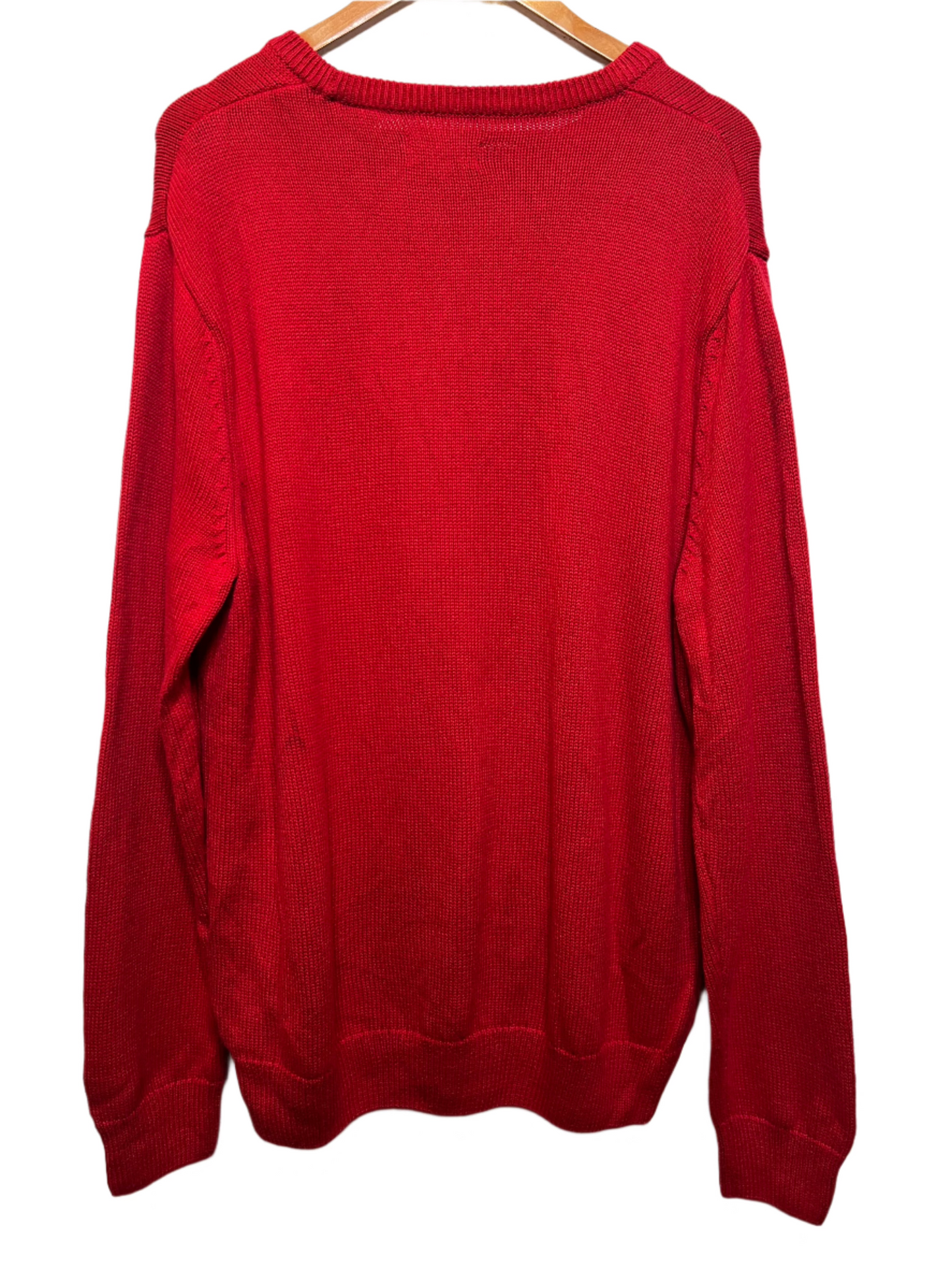 Chaps Mens Red Knitted Sweater (Size XL)