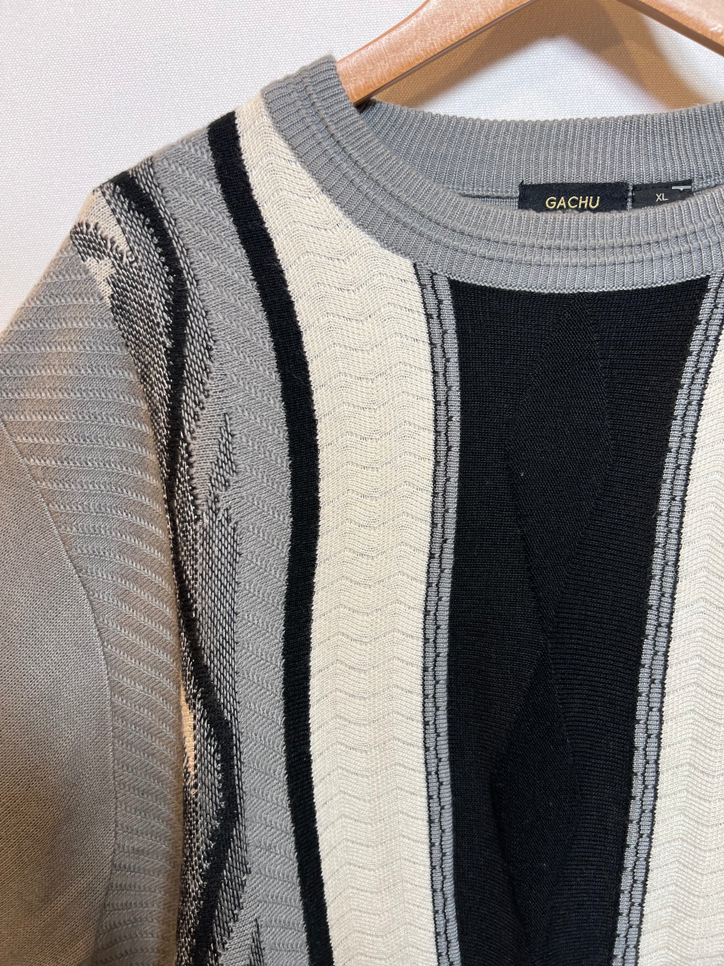 Gachu Mens Grey Knitted Sweater (Size XL)