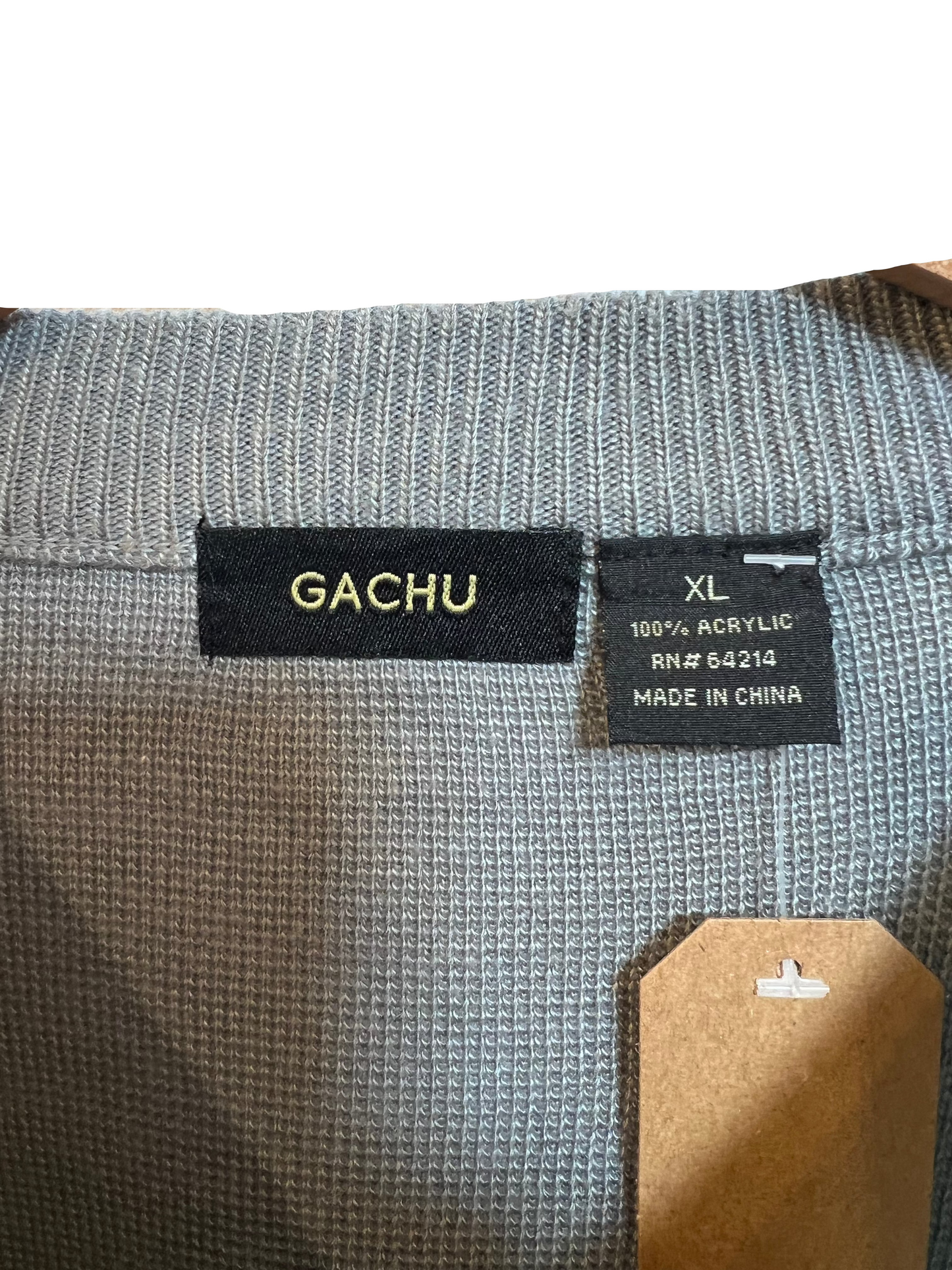 Gachu Mens Grey Knitted Sweater (Size XL)