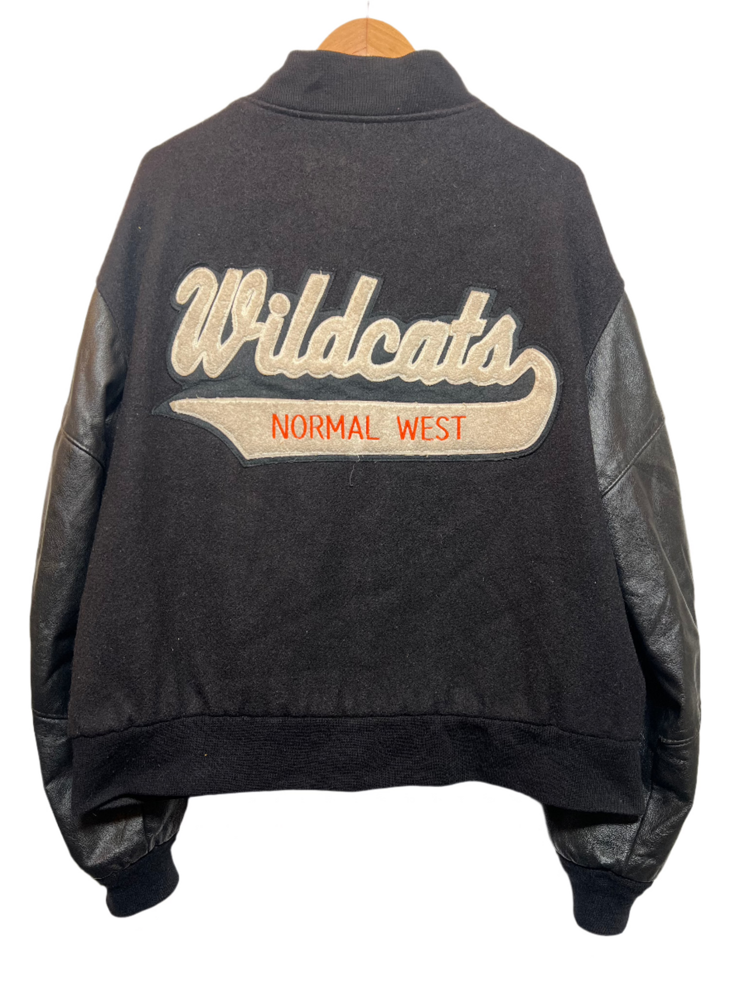 Excelled New York Mens Black Varsity Jacket (Size L)