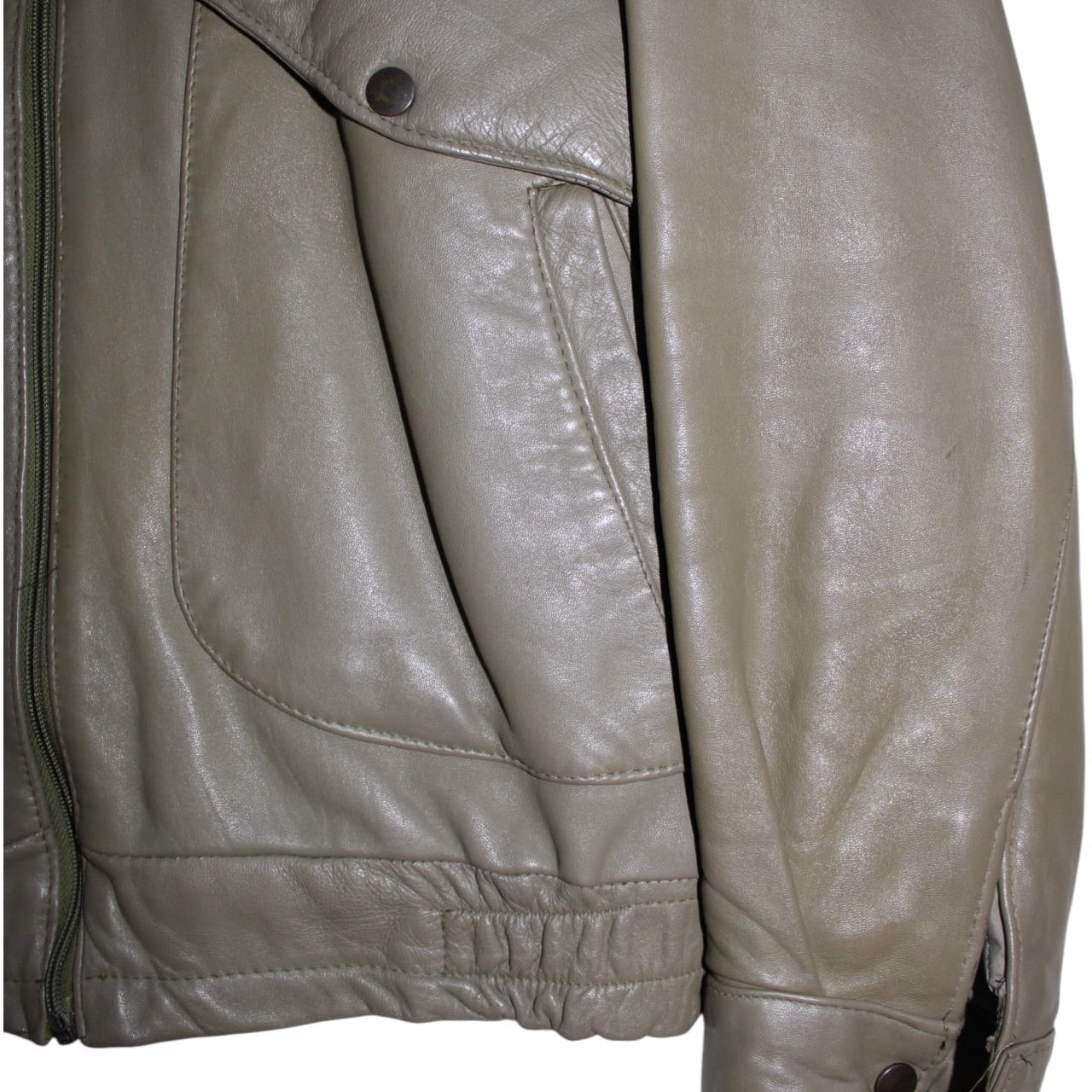 Leather Collared Jacket (Size M)