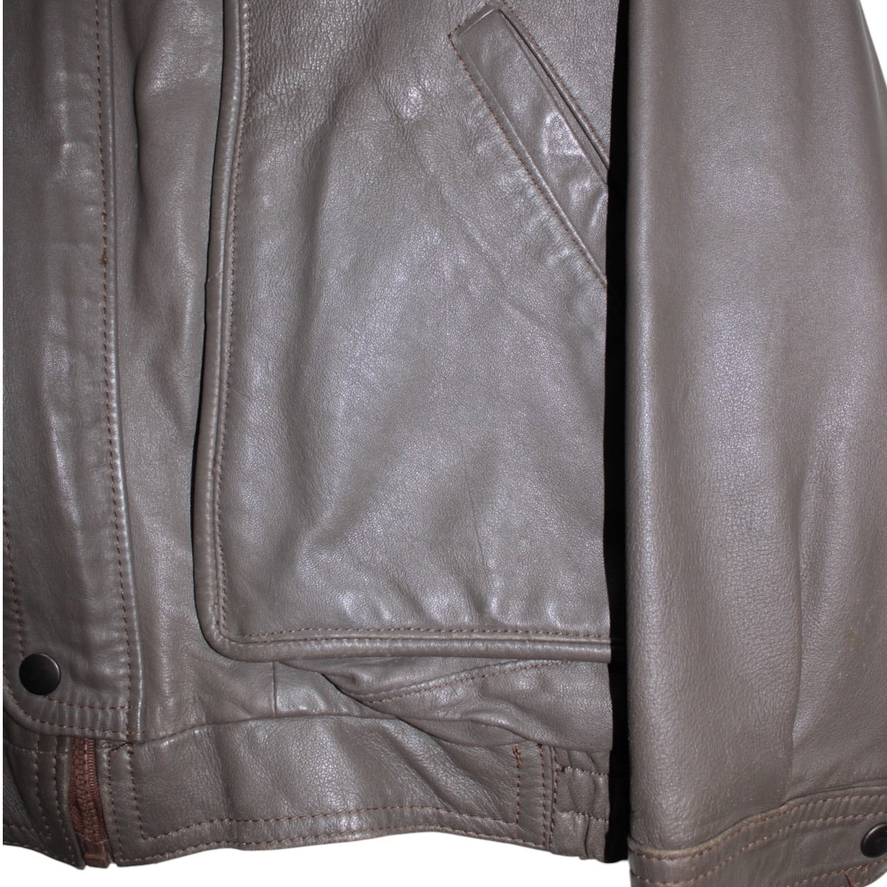 Collared Leather Jacket (Size M)