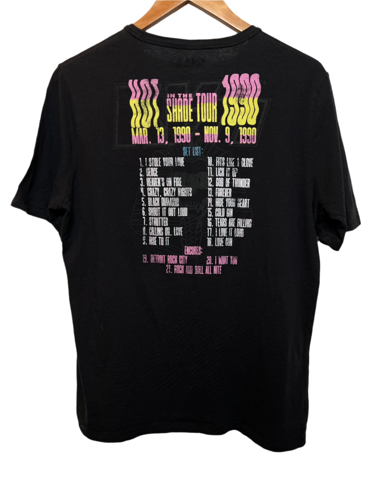 KISS Mens Black T Shirt (Size L)