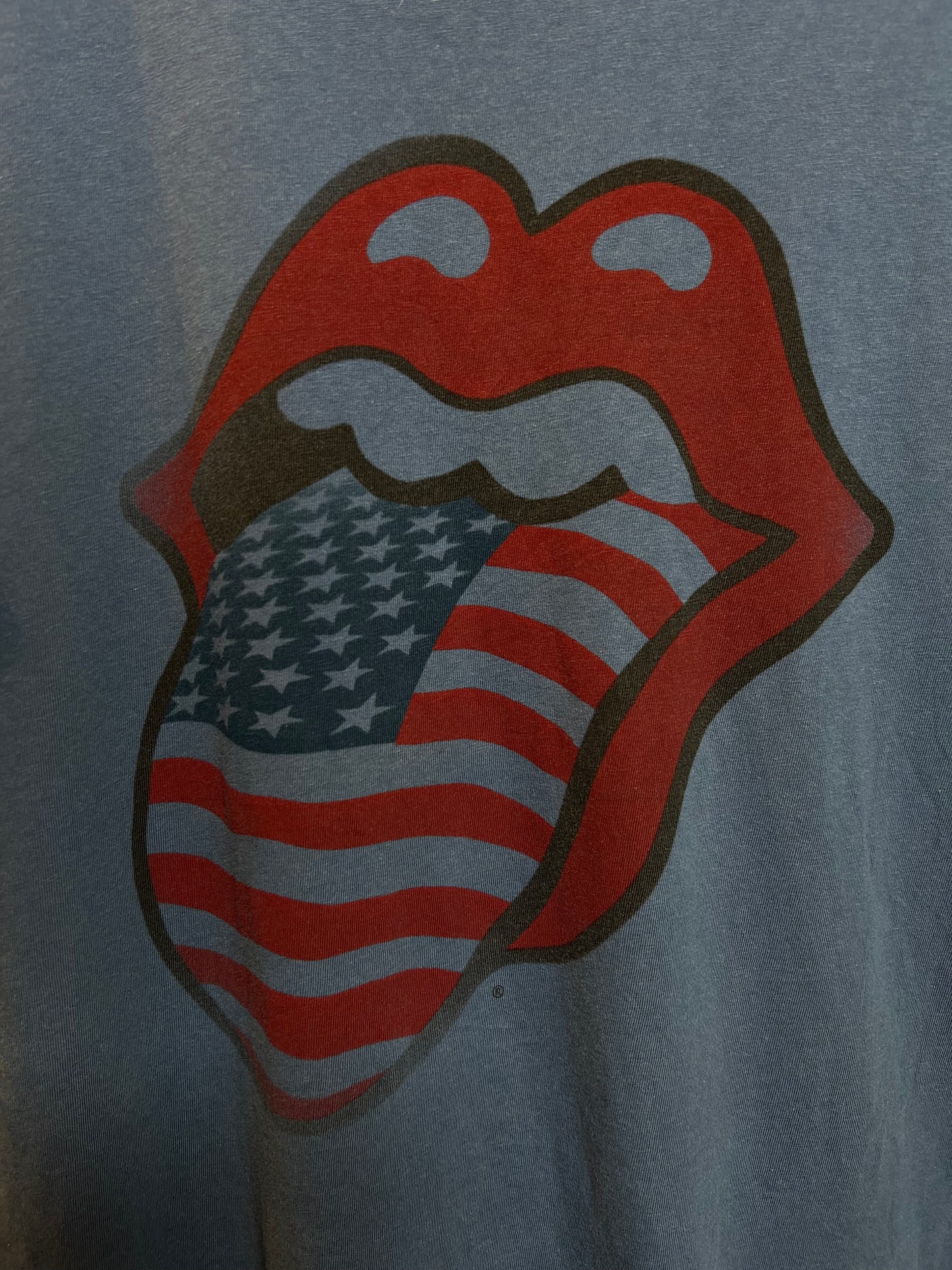 The Rolling Stones Mens Blue T Shirt (Size L)