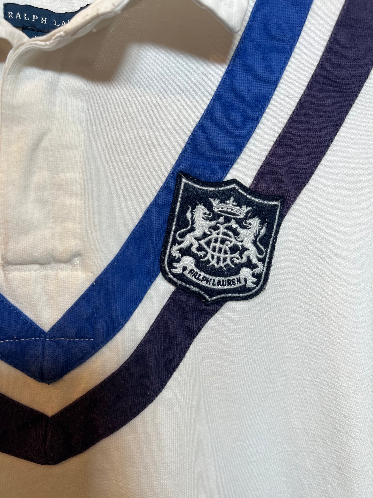 Ralph Lauren Women’s White Rugby Polo (Size L)
