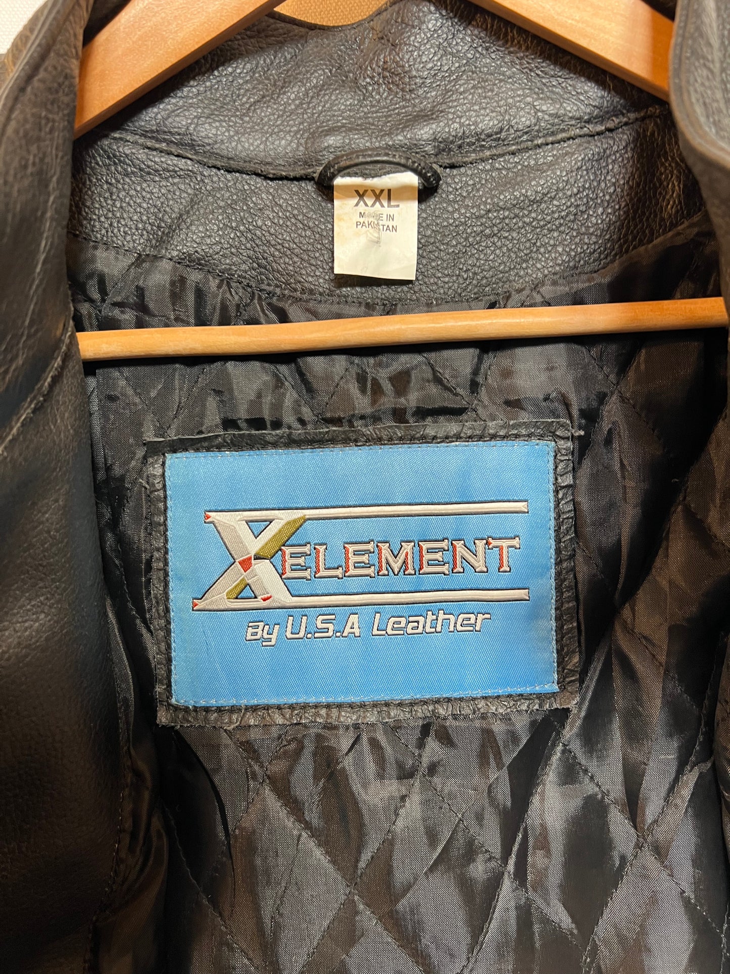 Xelement Leather Biker Jacket (Size XL)