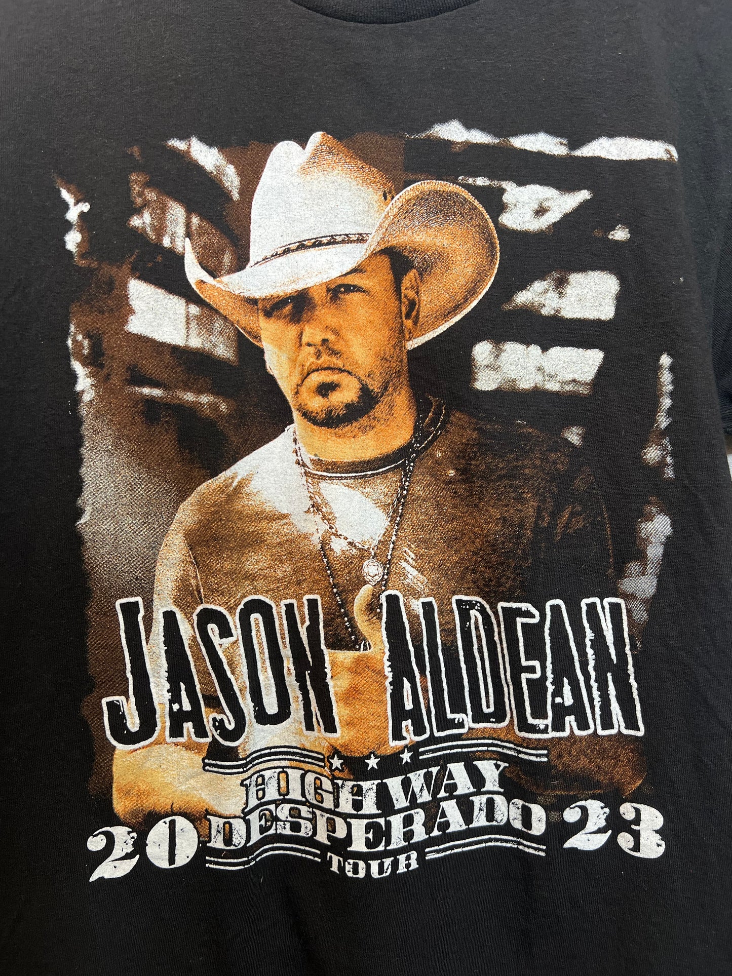 Jason Aldean Mens Black T Shirt (Size L)