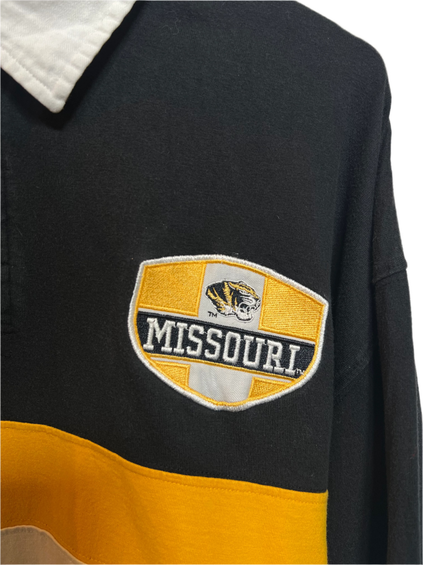 Missouri Mens Black Rugby Polo (Size XL)
