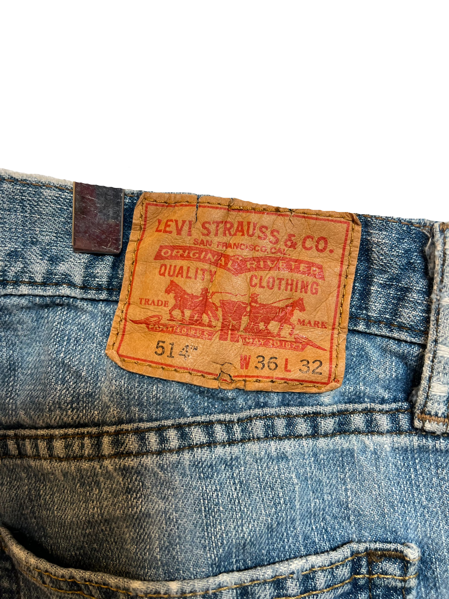 Levi 514 Light Blue Jeans (36x32)