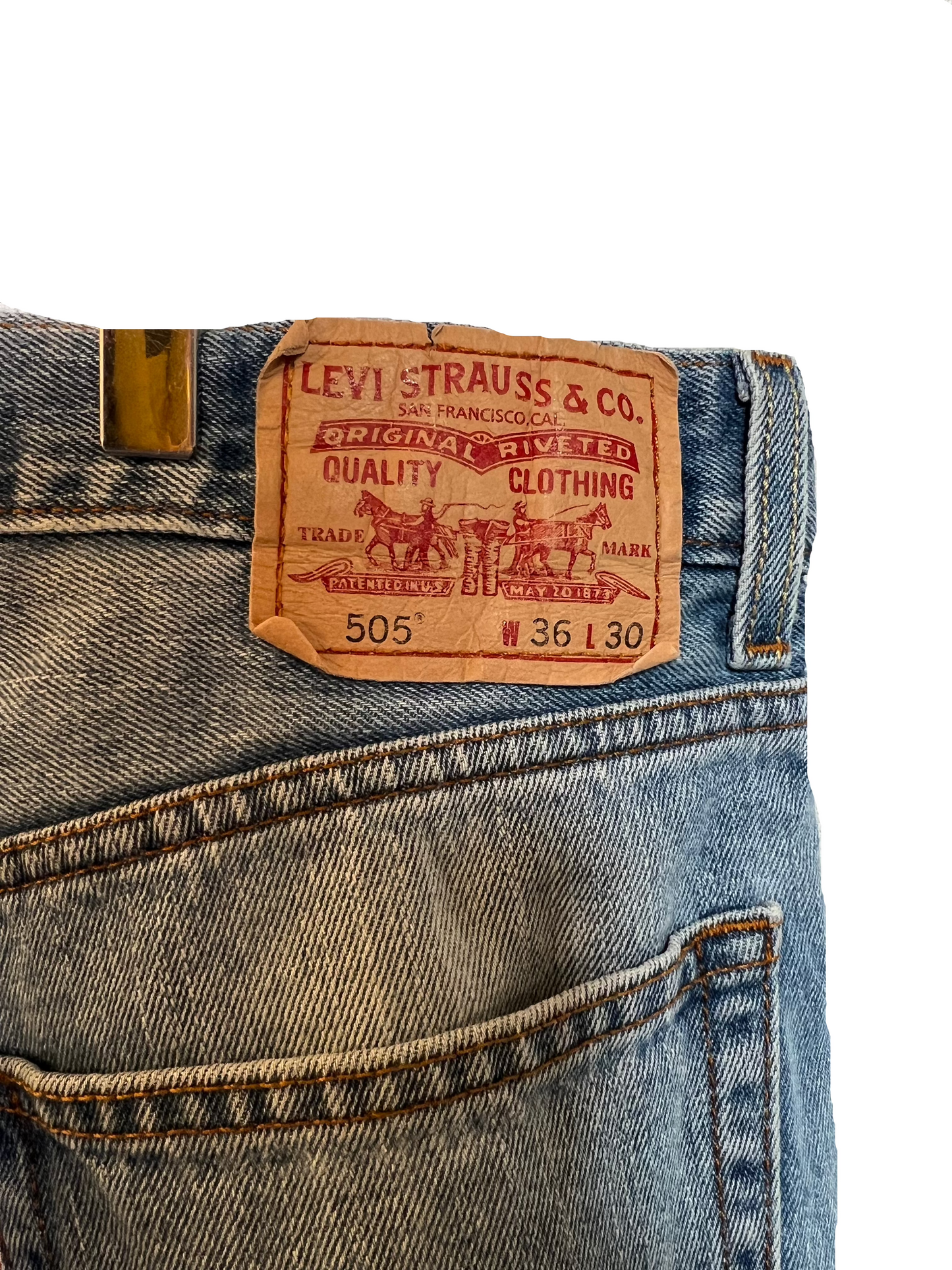 Levi 505 Light Blue Jeans (36x30)