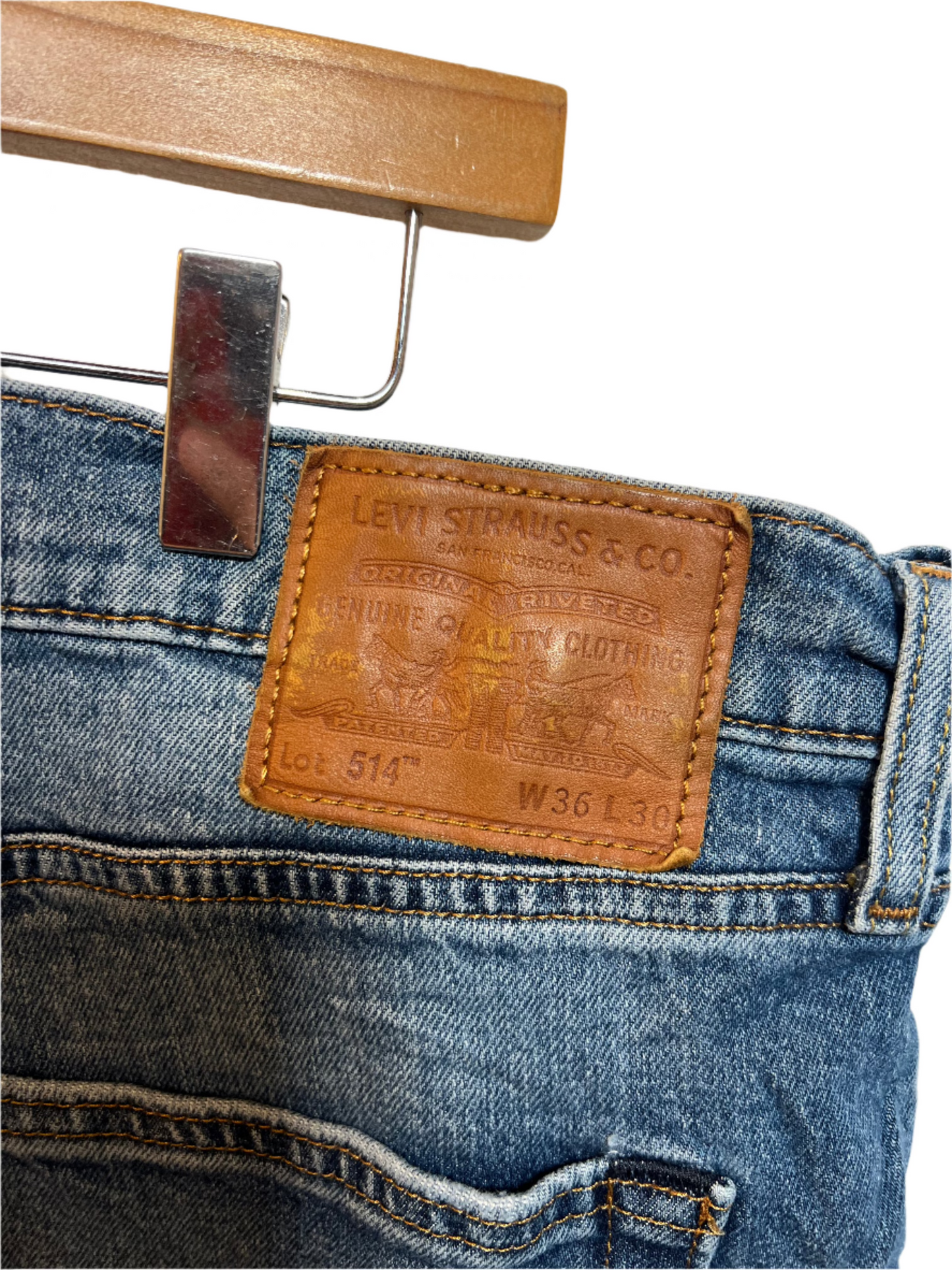 Levi 514 Blue Jeans (36x30)