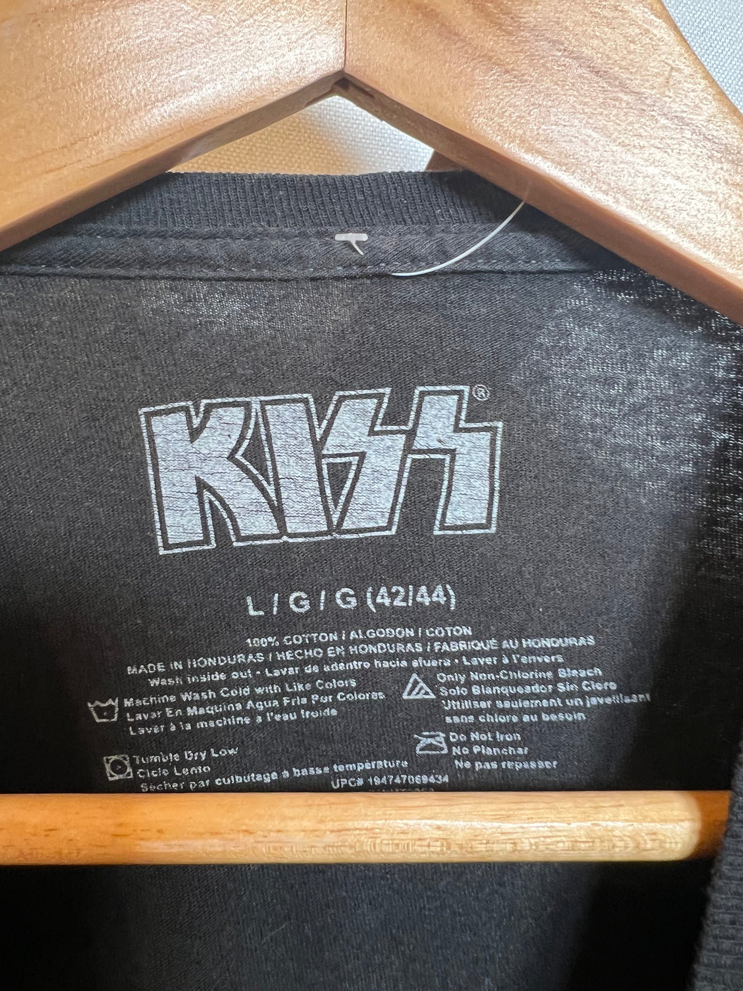 KISS Mens Black T Shirt (Size L)