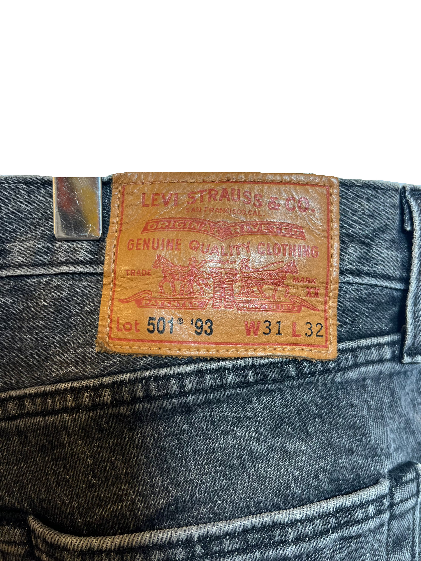 Levi 501 Grey Jeans (31x32)