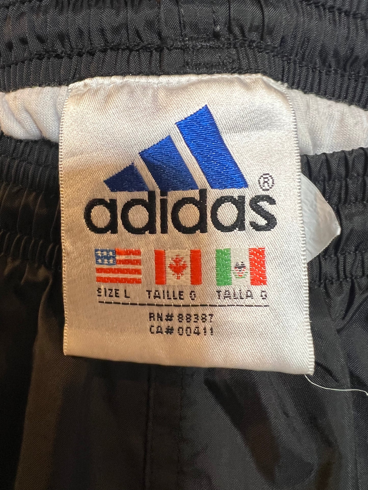 Adidas Black Trackies (Size L)