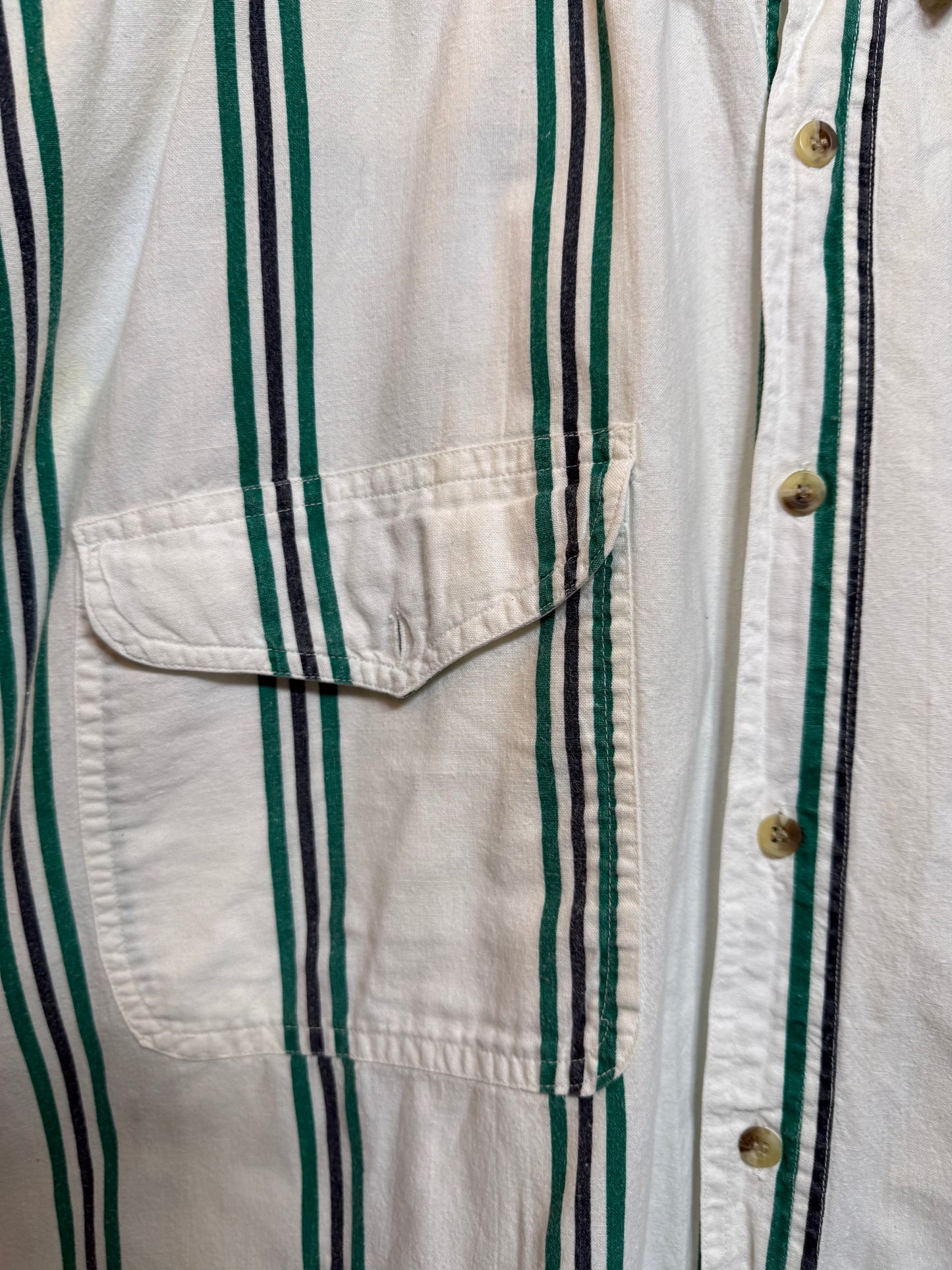 Revenge Mens White Striped Shirt (Size XXL)