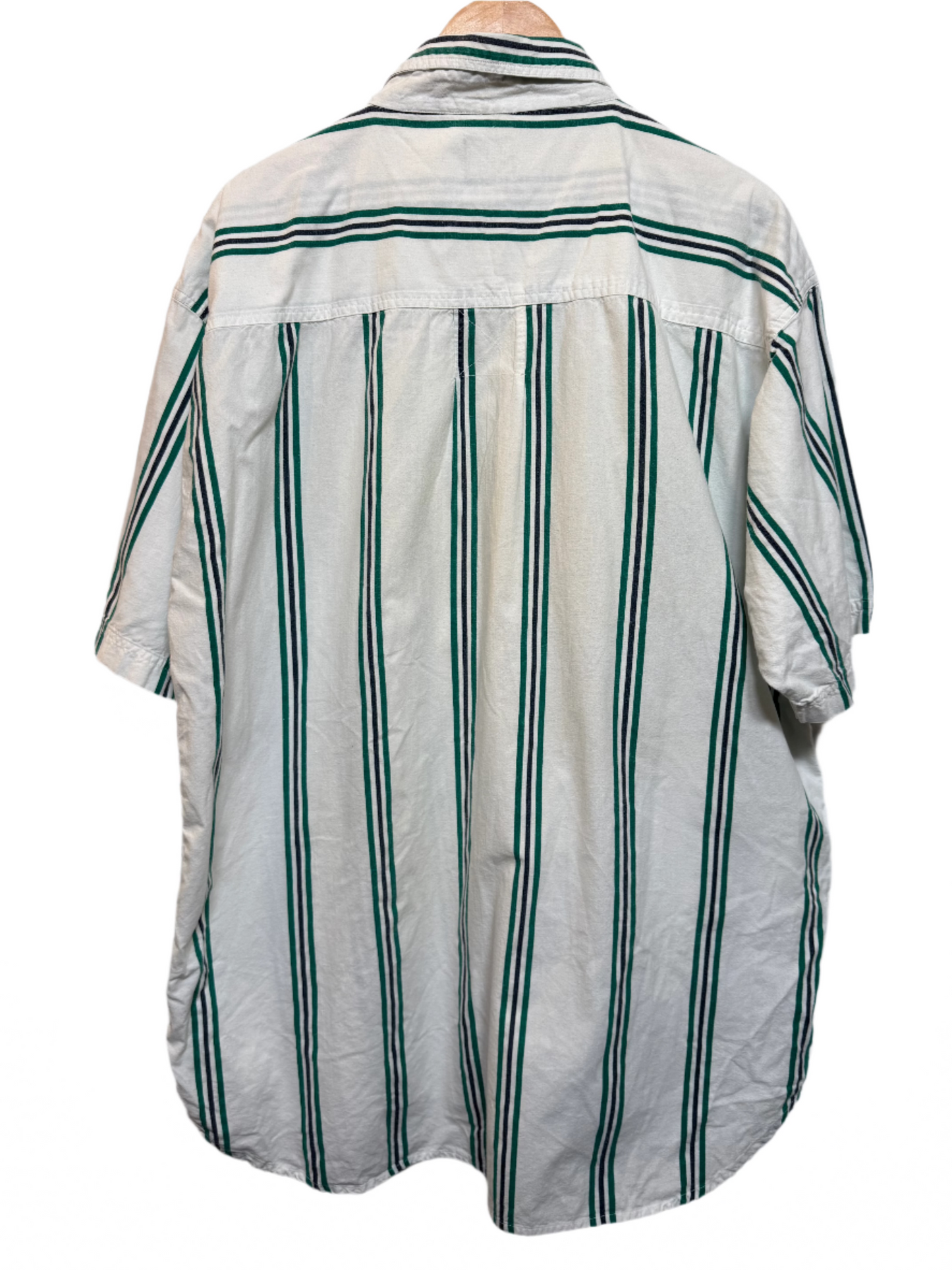 Revenge Mens White Striped Shirt (Size XXL)