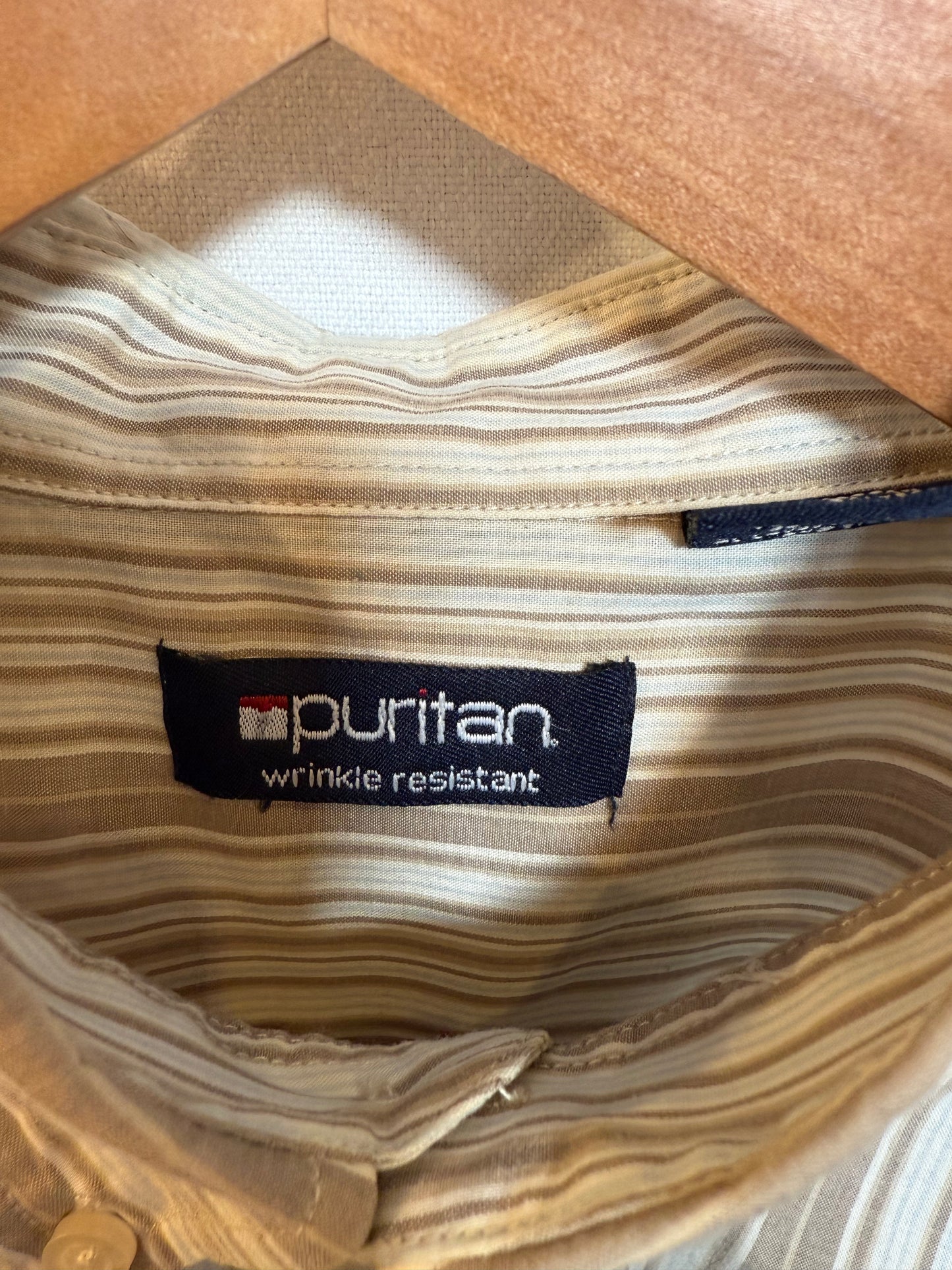 Puritan Mens Striped Shirt (Size XL)