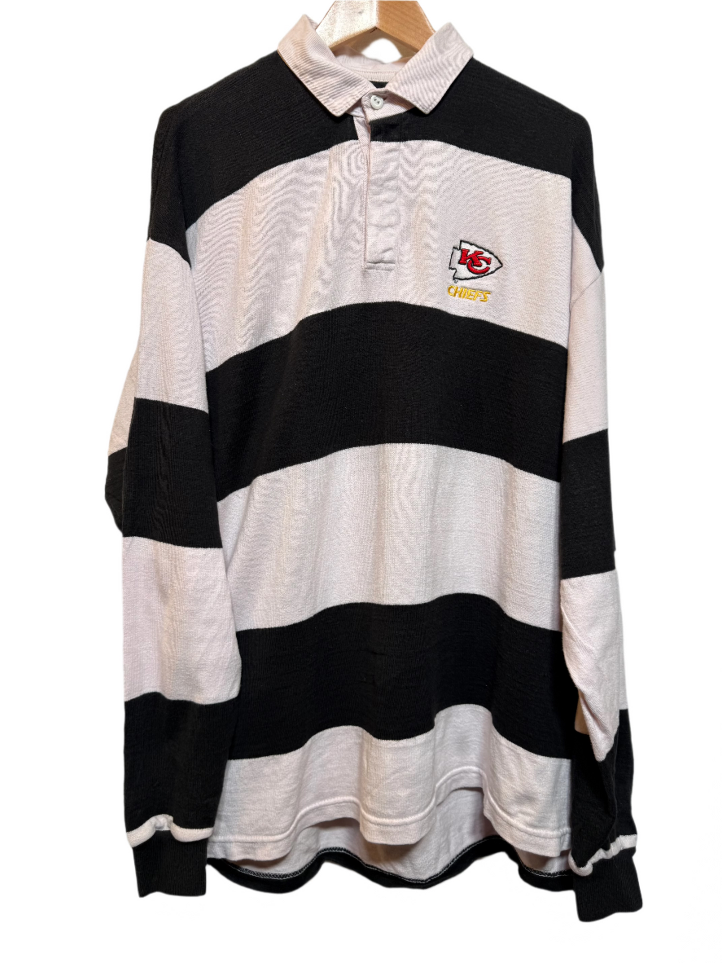 Dehen Mens Stripes Rugby Polo (Size XL)