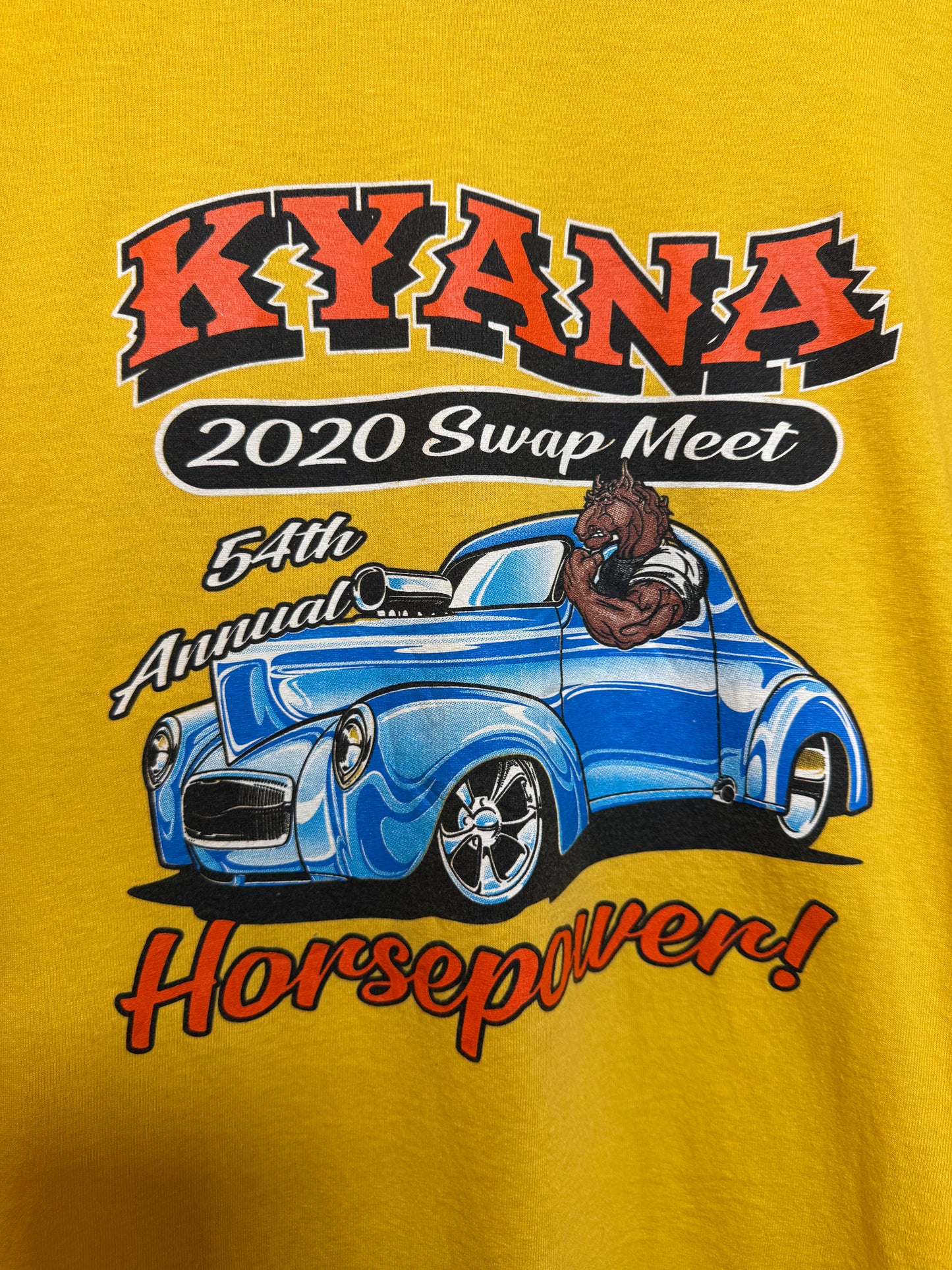 Kyana Automobile Club Yellow Mens T Shirt (Size M)