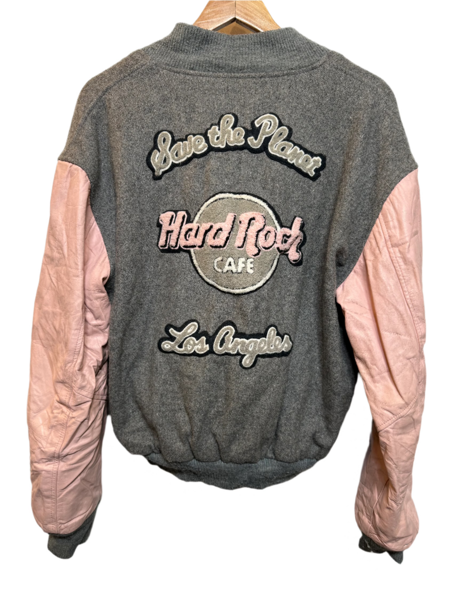 Hard Rock Cafe Women's Grey Varsity Jacket (Size L)