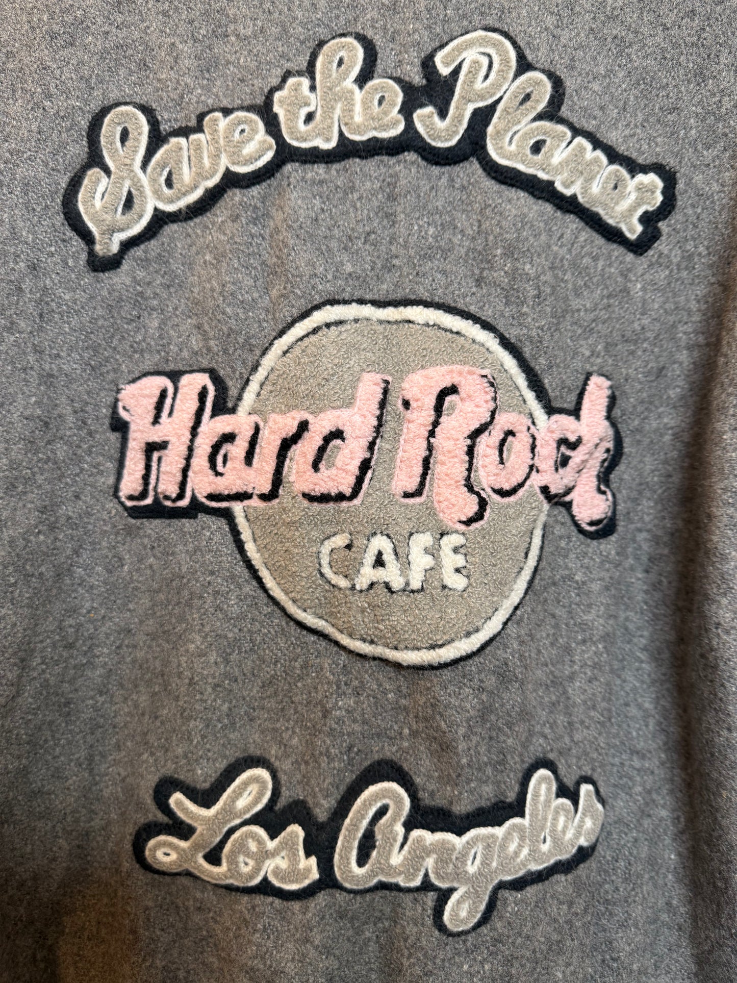 Hard Rock Cafe Women's Grey Varsity Jacket (Size L)