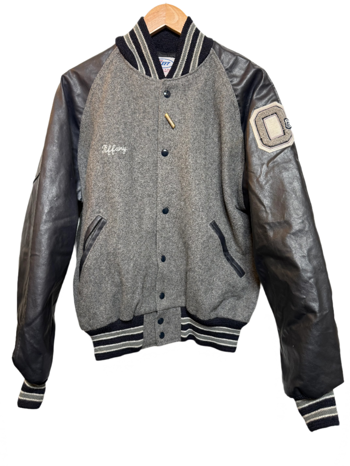 Neff Grey Women's Varsity Jacket (Size L)
