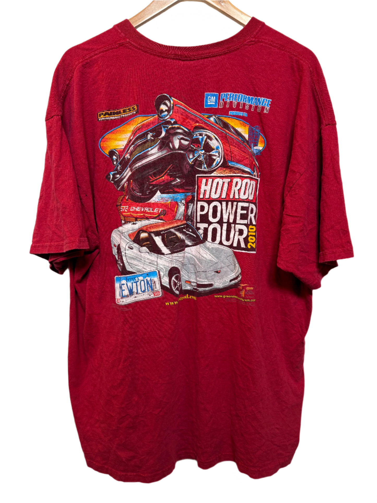 Hot Rod Power Tour Mens Red T Shirt (Size XXL)