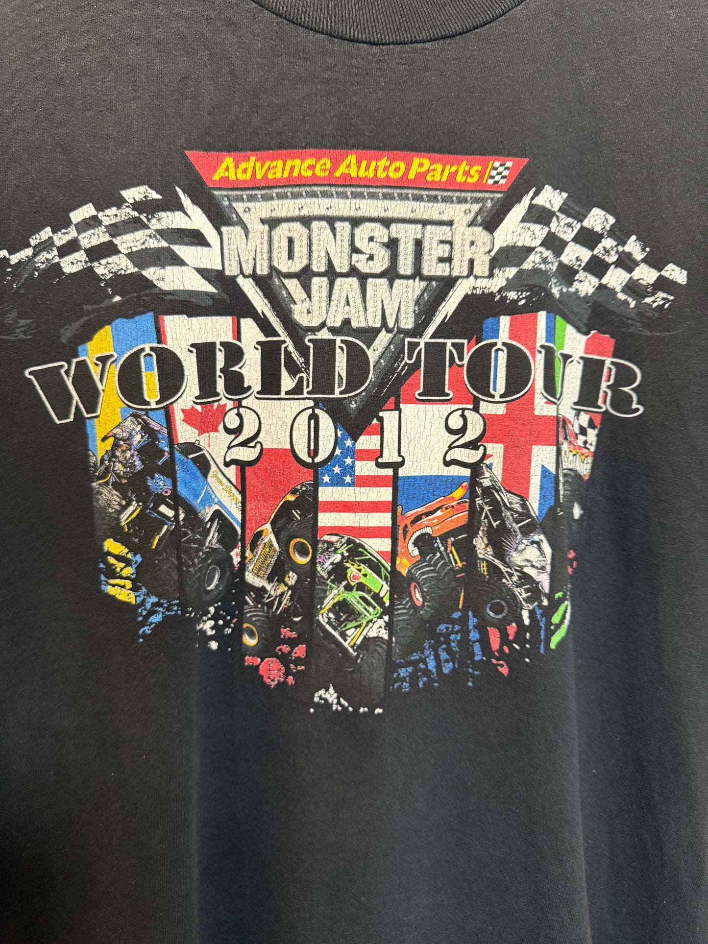 Monster Jam Mens Black T Shirt (Size M)