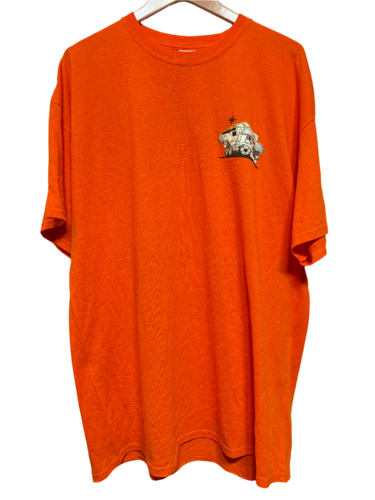 Las Vegas Mobile Mix Mens Orange T Shirt (Size XXL)