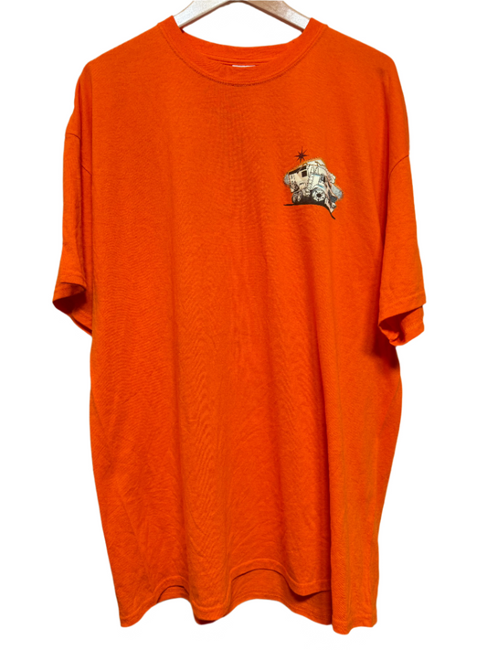 Las Vegas Mobile Mix Mens Orange T Shirt (Size XXL)