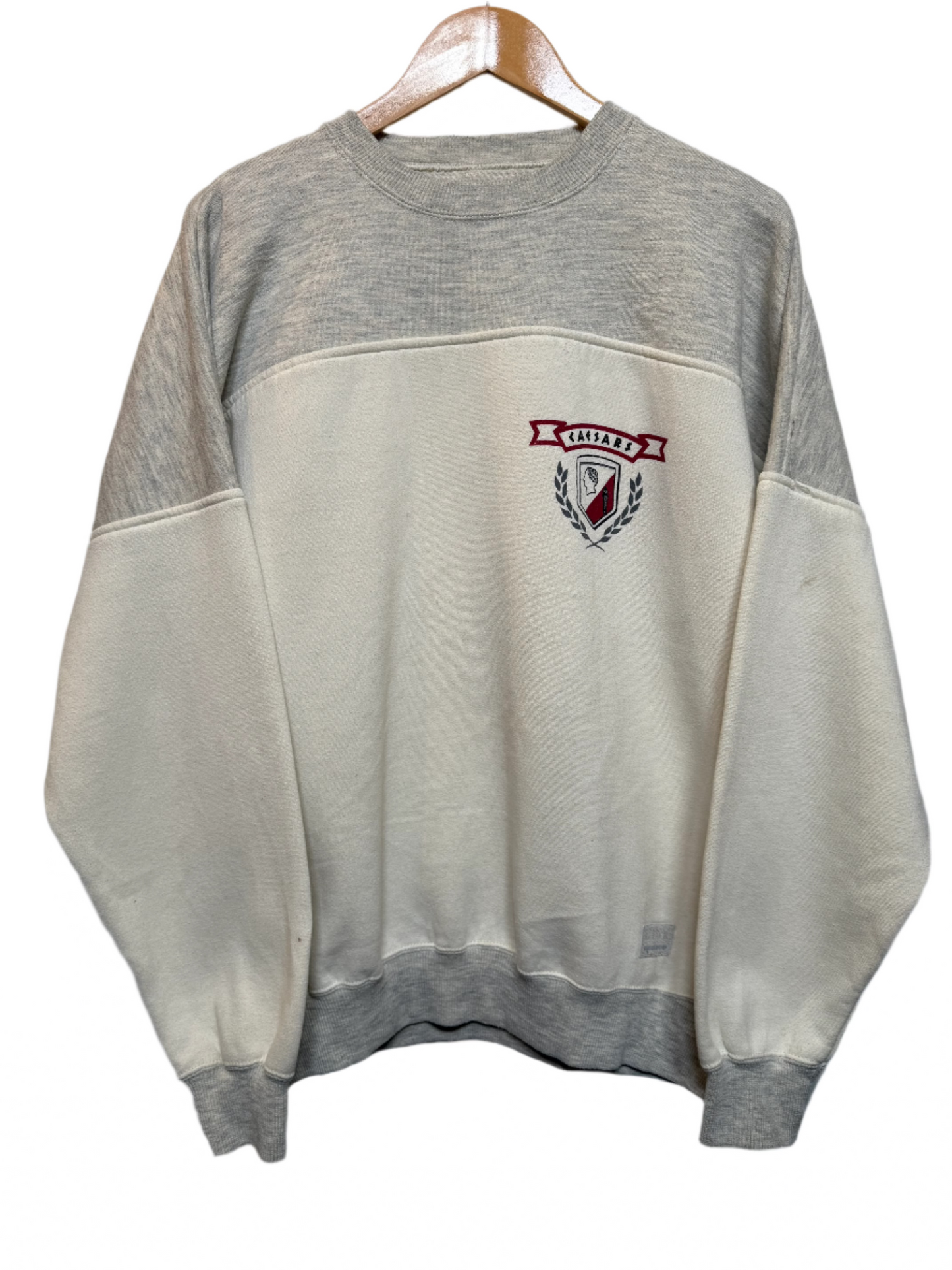 Caesars Mens White Sweatshirt (Size M)