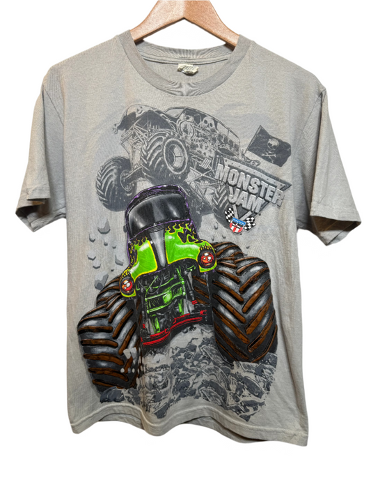 Monster Jam Mens Grey T Shirt (Size S)