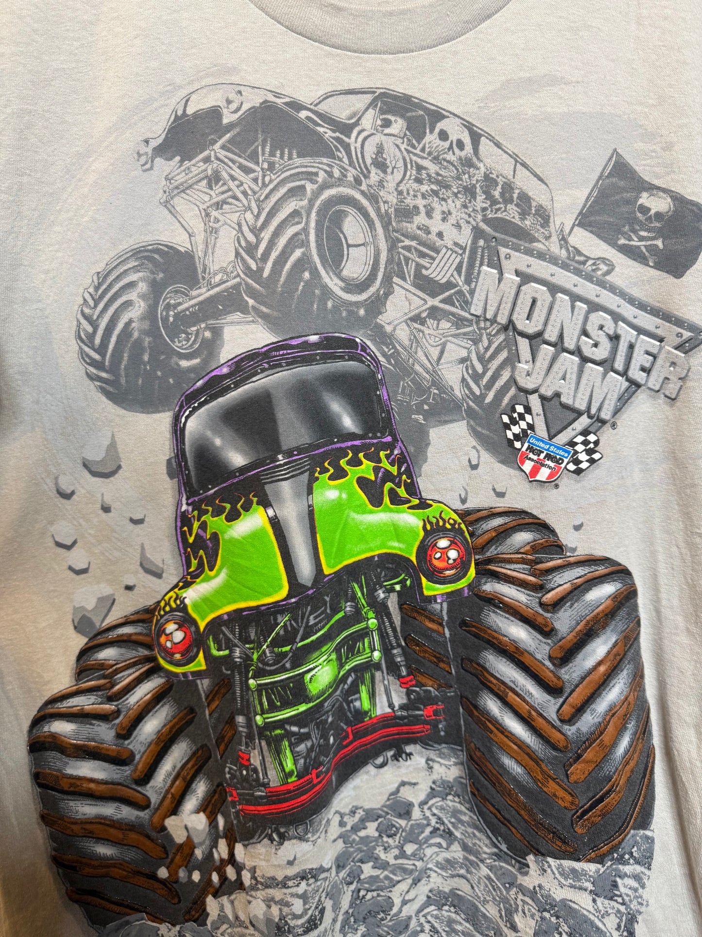 Monster Jam Mens Grey T Shirt (Size S)