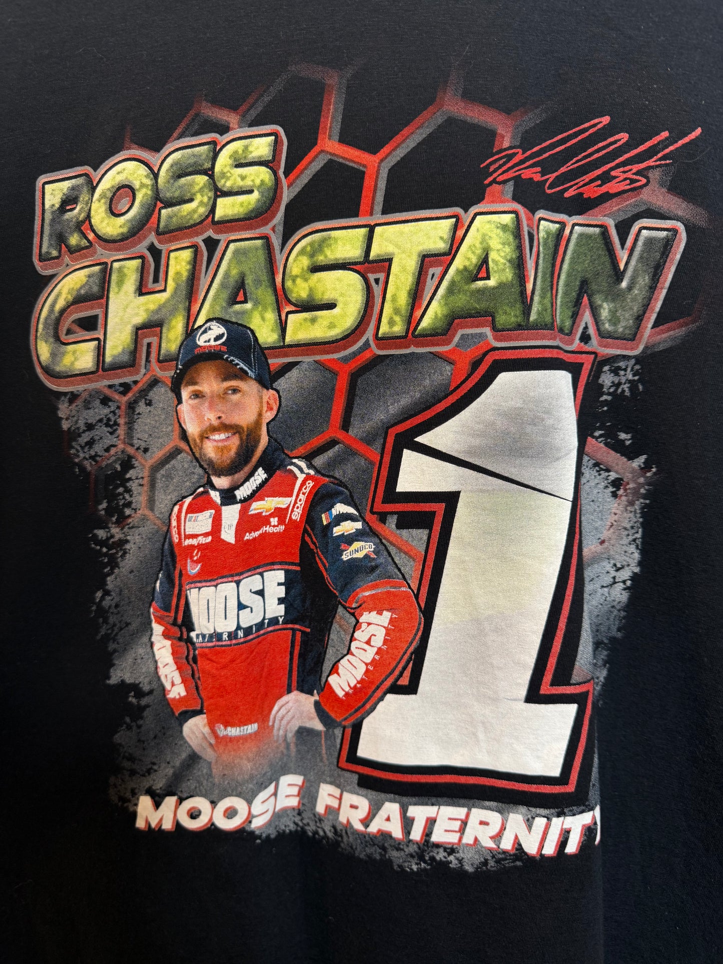 Ross Chastain Mens Black T Shirt (Size L)
