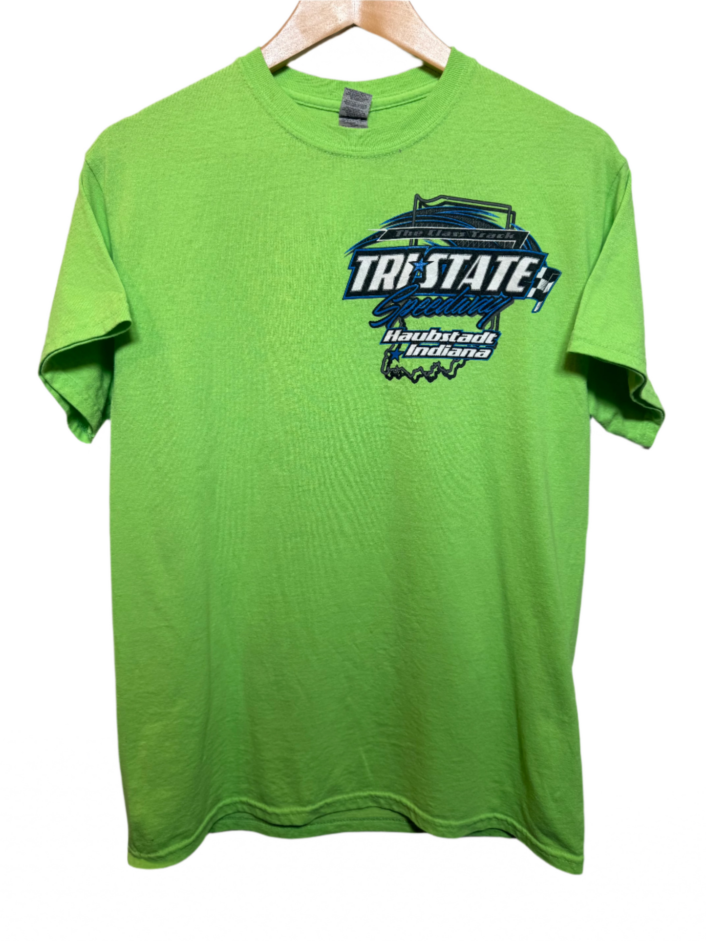 Tri State Speedway Mens Green T Shirt (Size M)