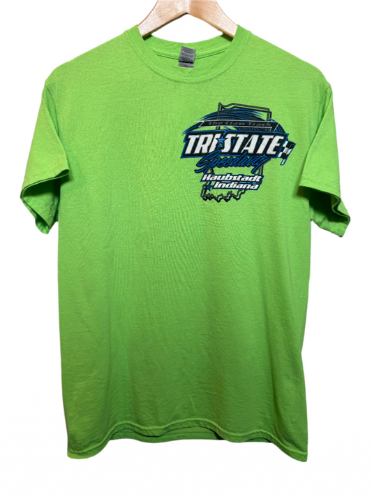 Tri State Speedway Mens Green T Shirt (Size M)