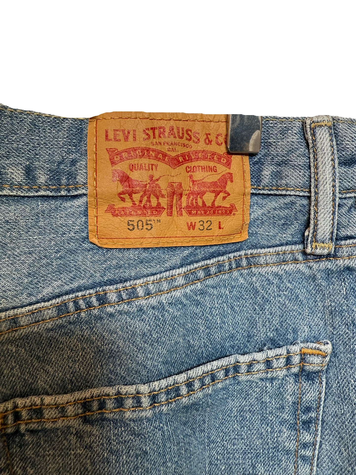 Levi 505 Blue Jorts (Size M)