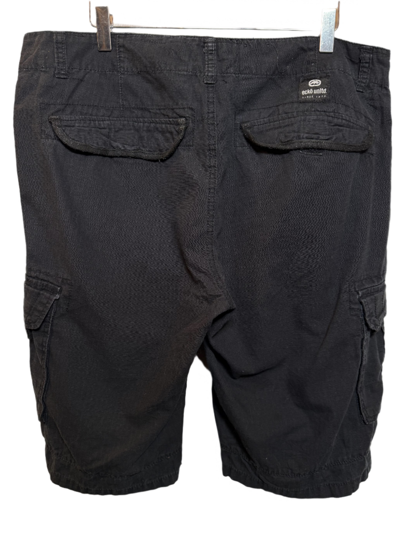 Ecko unltd Mens Black Cargo Shorts (Size XXL)