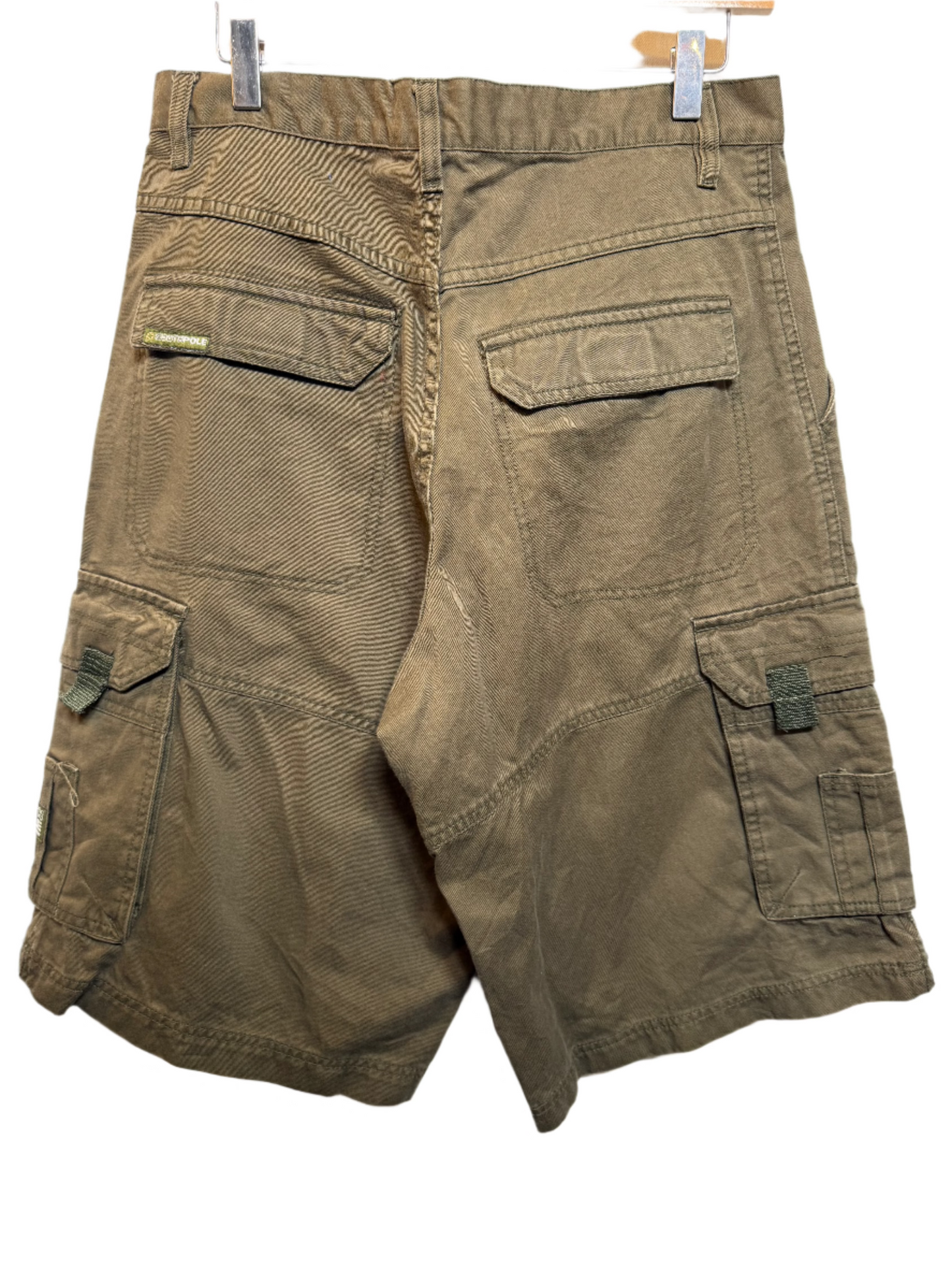 SouthPole Mens Green Cargo Shorts (Size L)