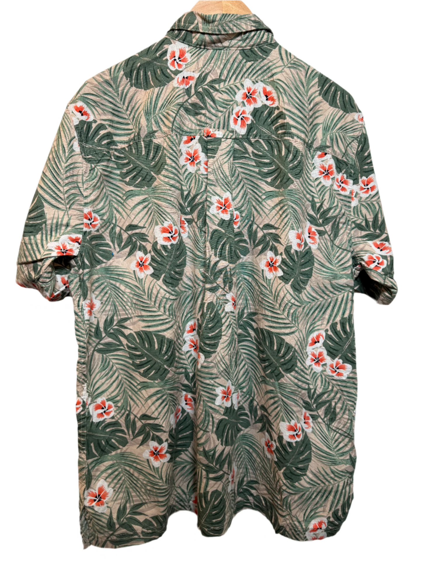Croft & Barrow Mens Green Hawaii Shirt (Size L)