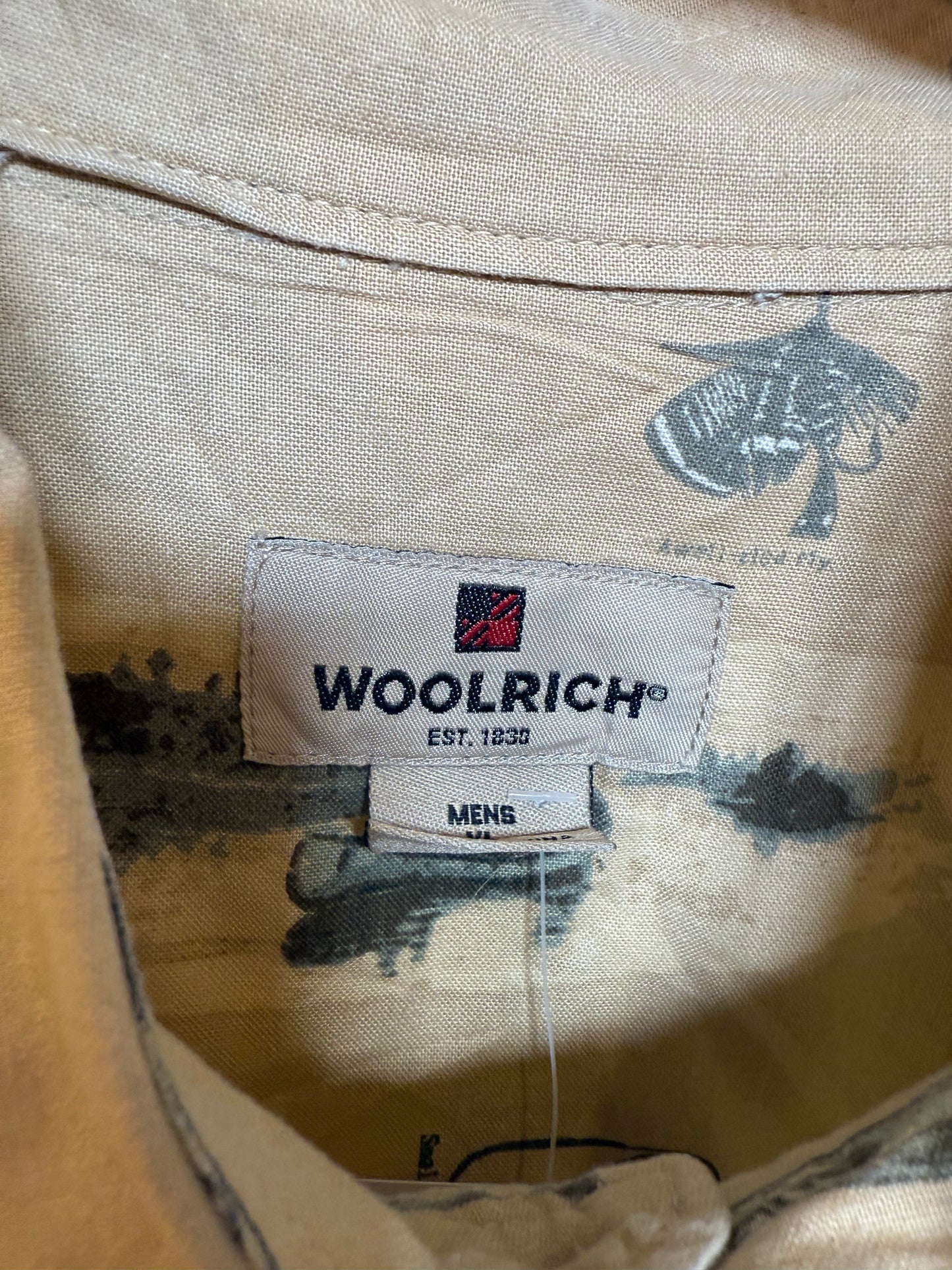 Woolrich Mens Tan Fish Shirt (Size XL)