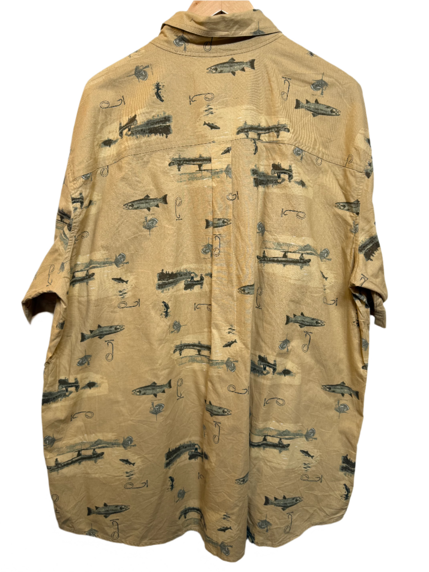 Woolrich Mens Tan Fish Shirt (Size XL)