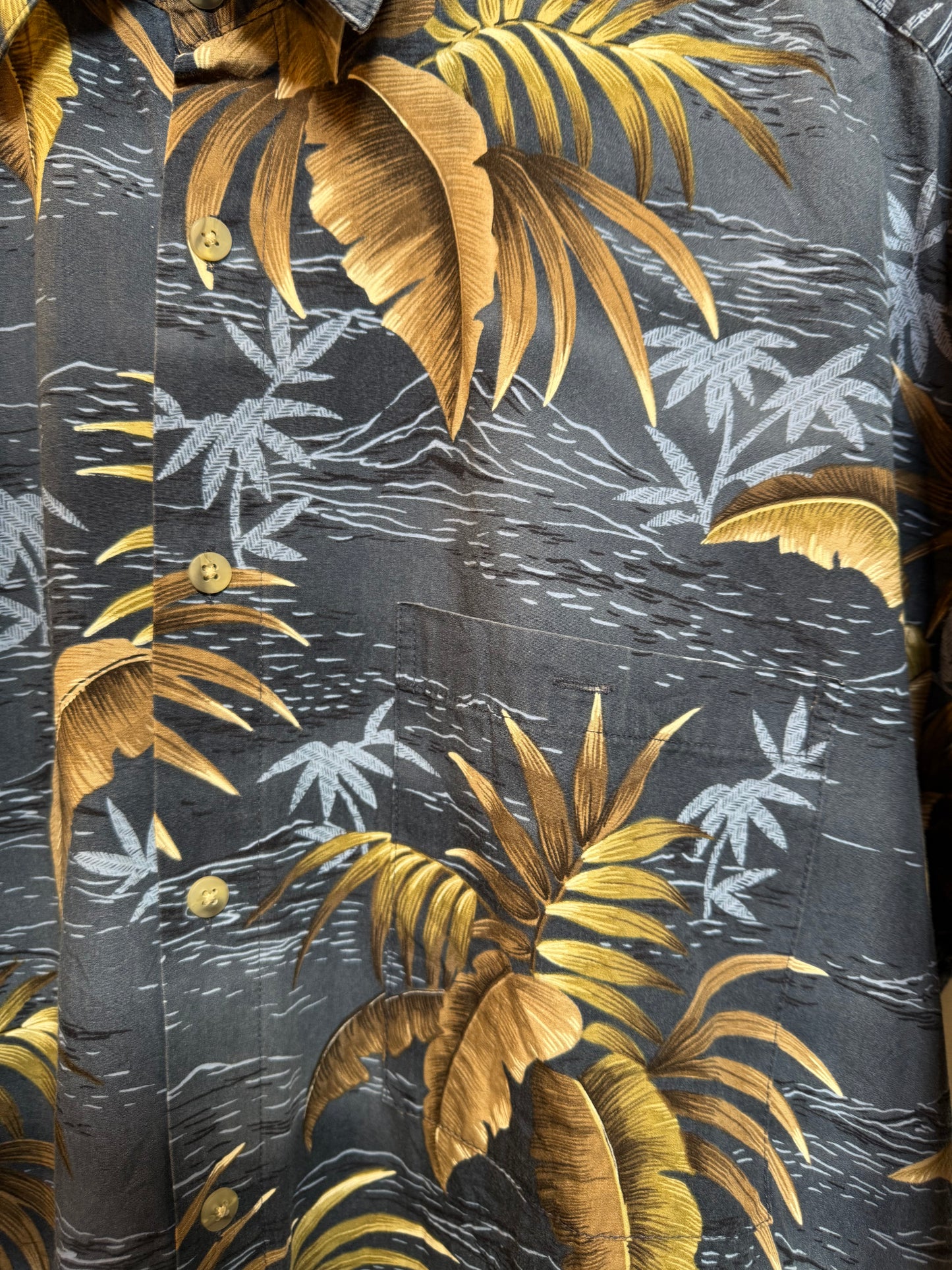 St Johns Bay Mens Blue Hawaiian Shirt (Size XL)