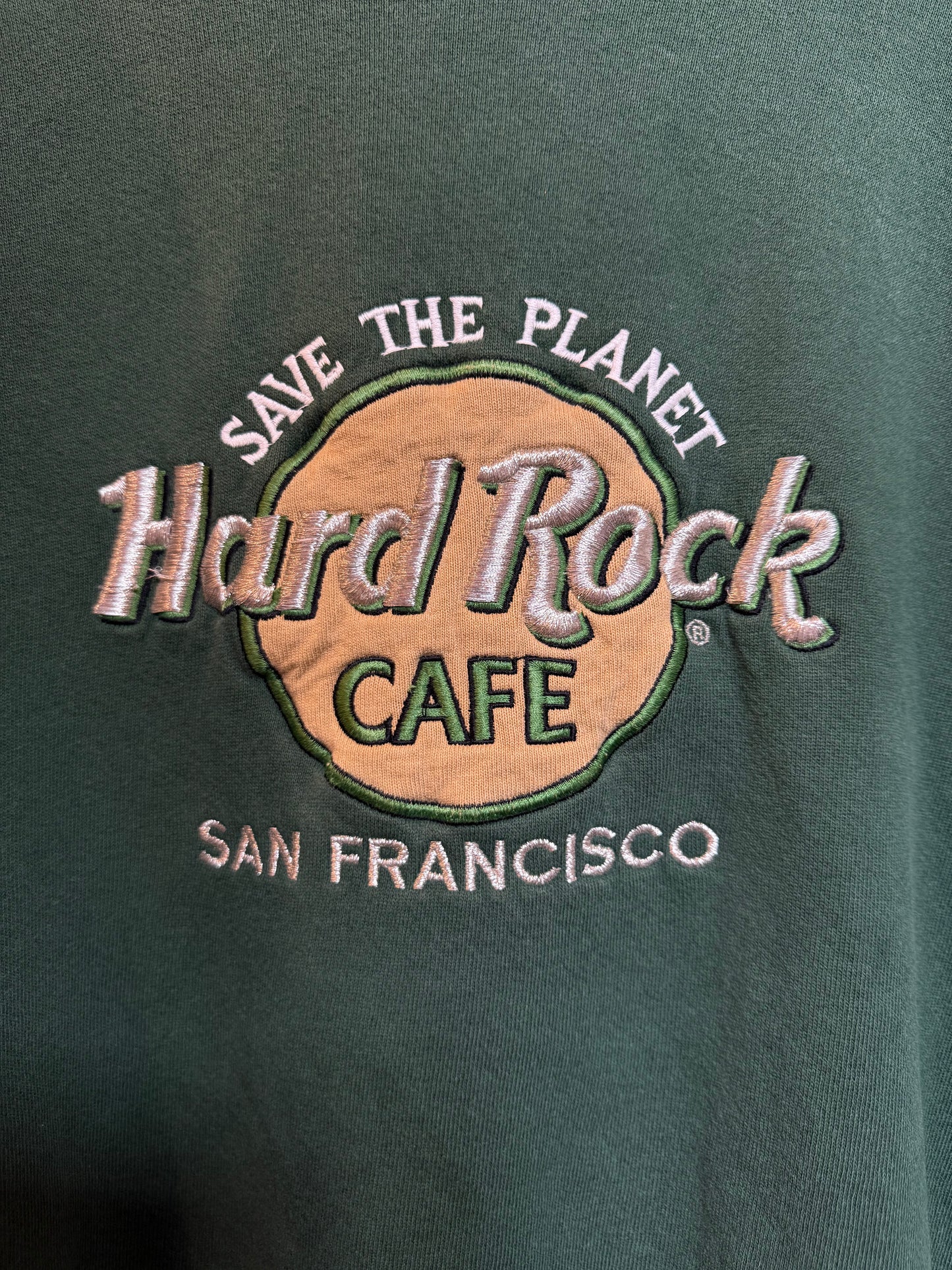 Hard Rock Cafe Mens Green Sweatshirt (Size L)