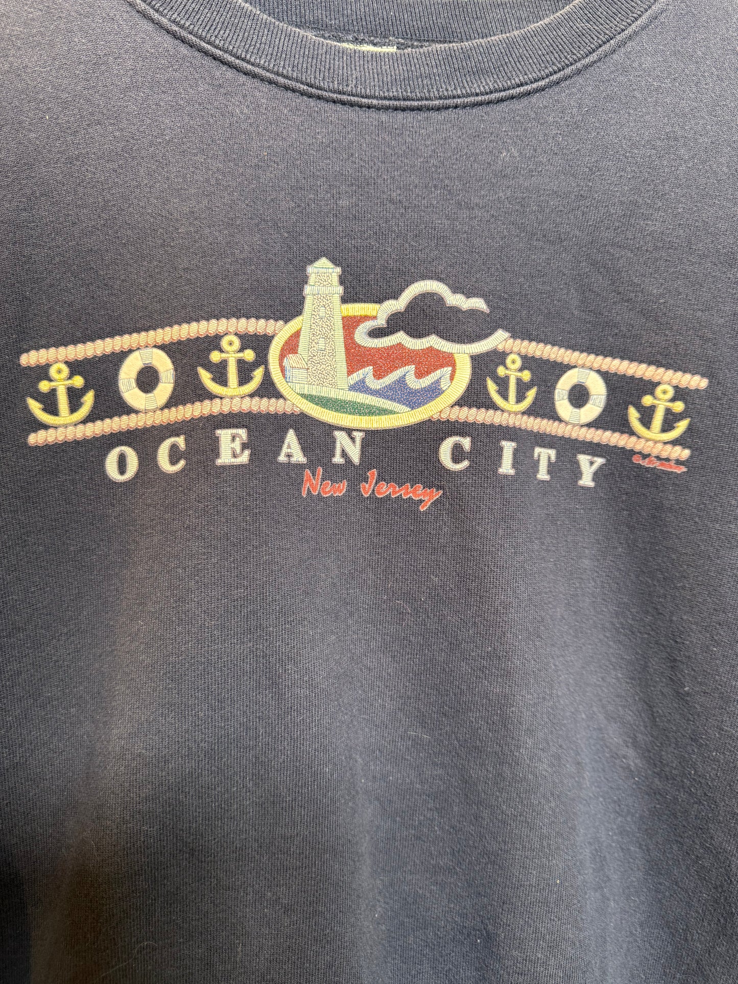 Ocean City Mens Navy Sweatshirt (Size L)