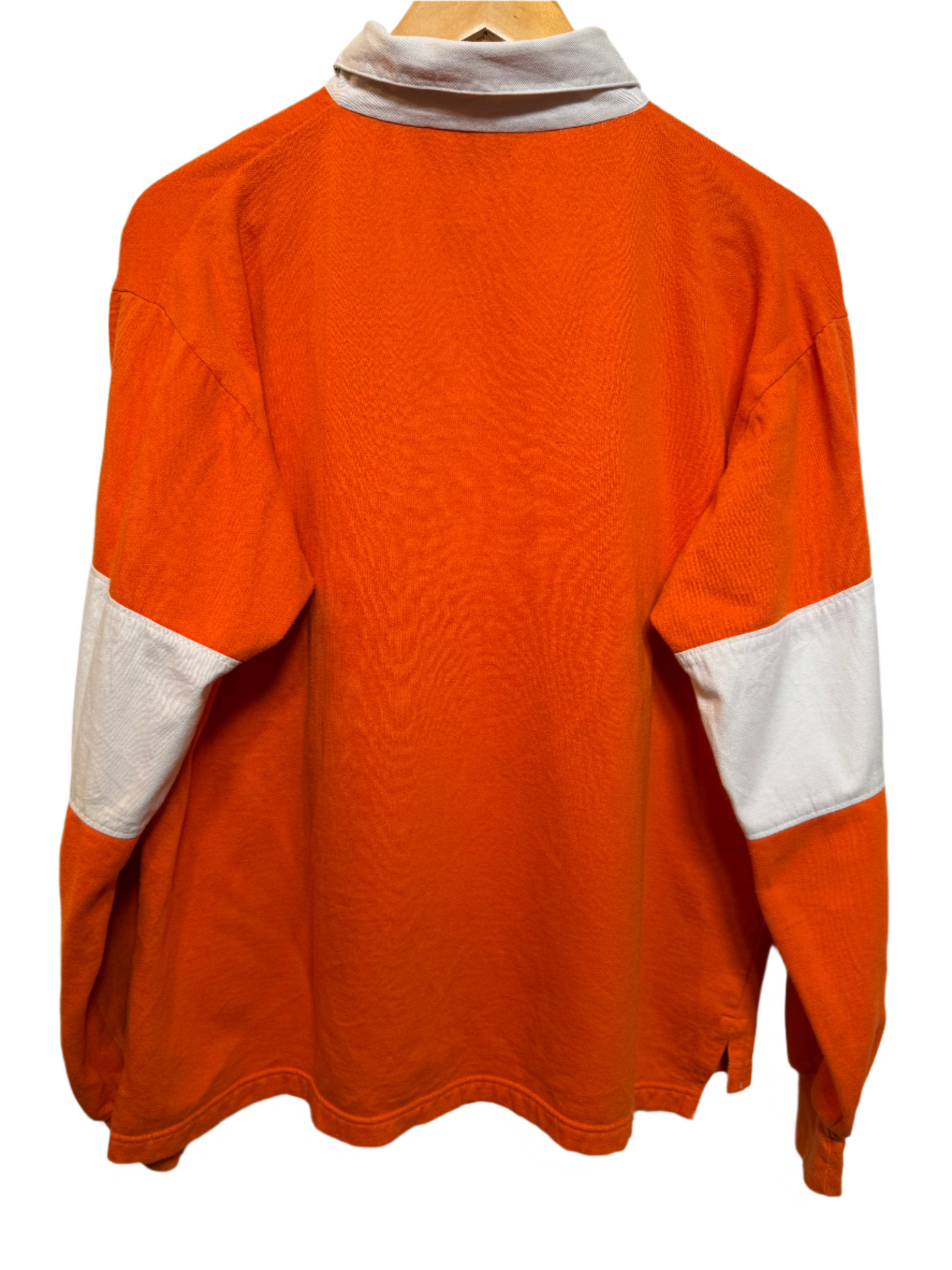 Cleveland Browns Mens Orange Rugby Polo (Size L)