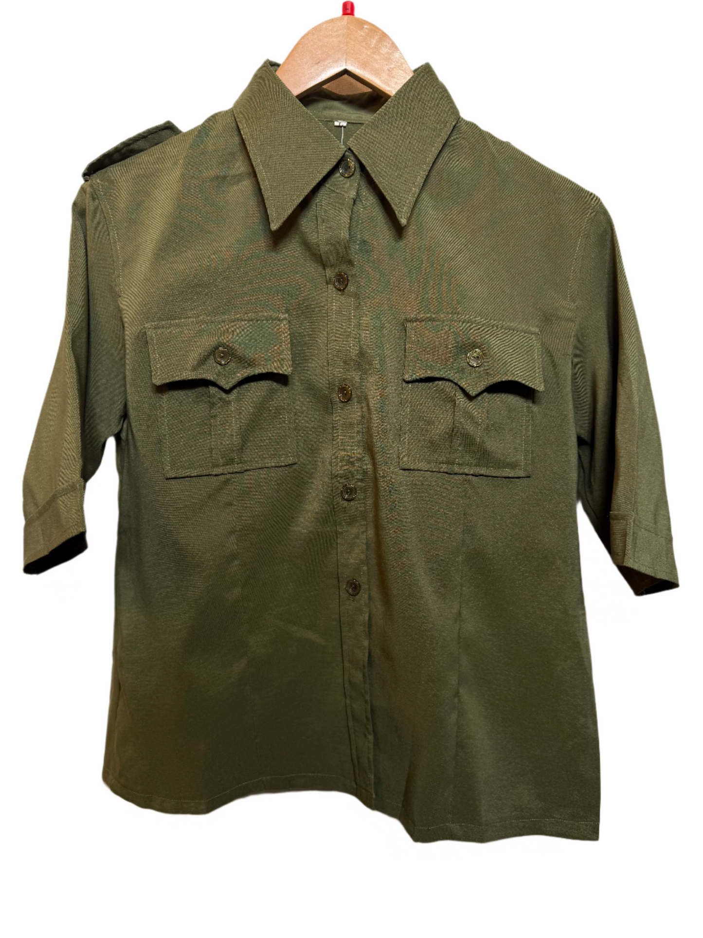 Green Women's Blouse (Size S)