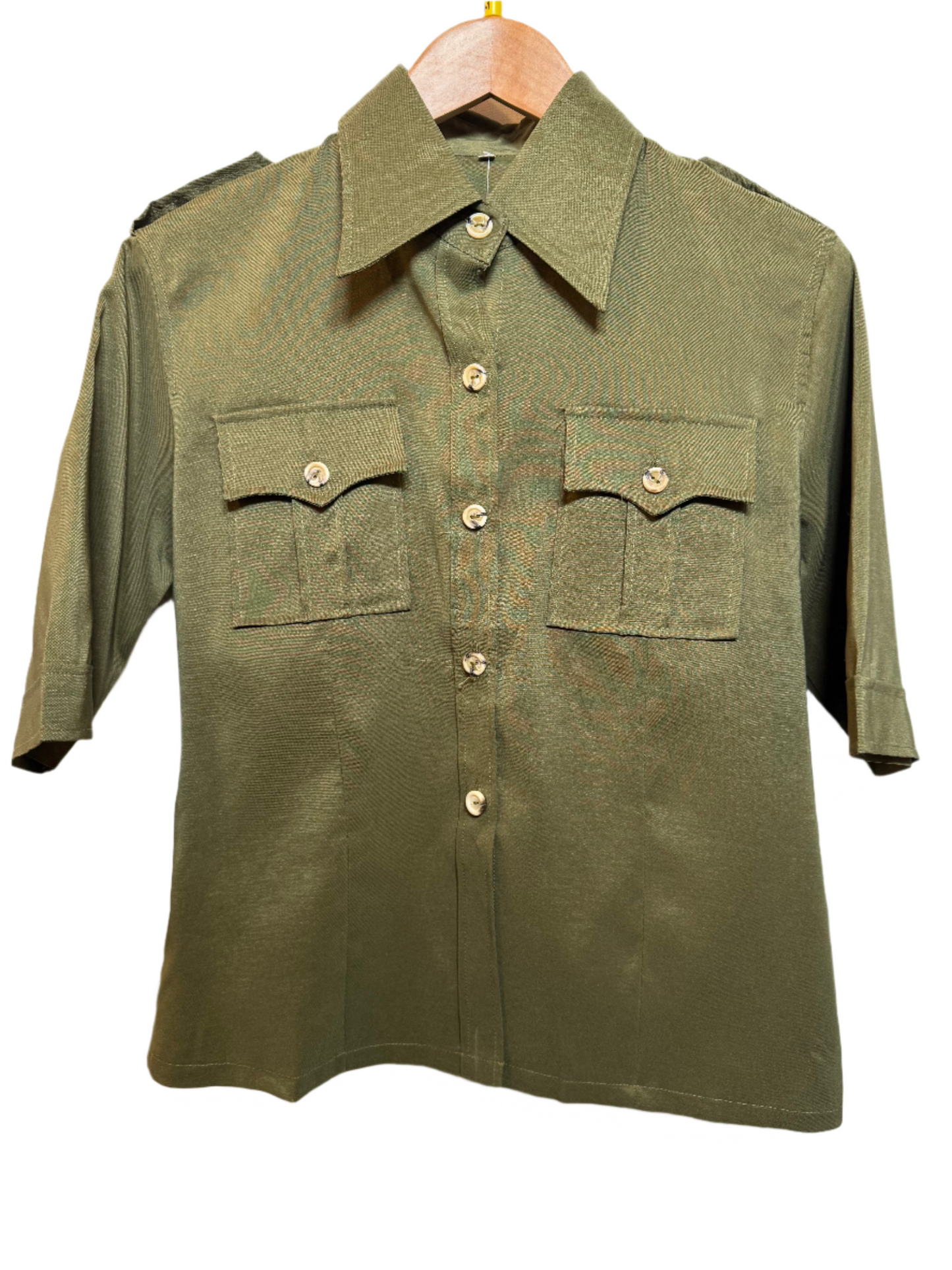 Green Women's Blouse (Size M)